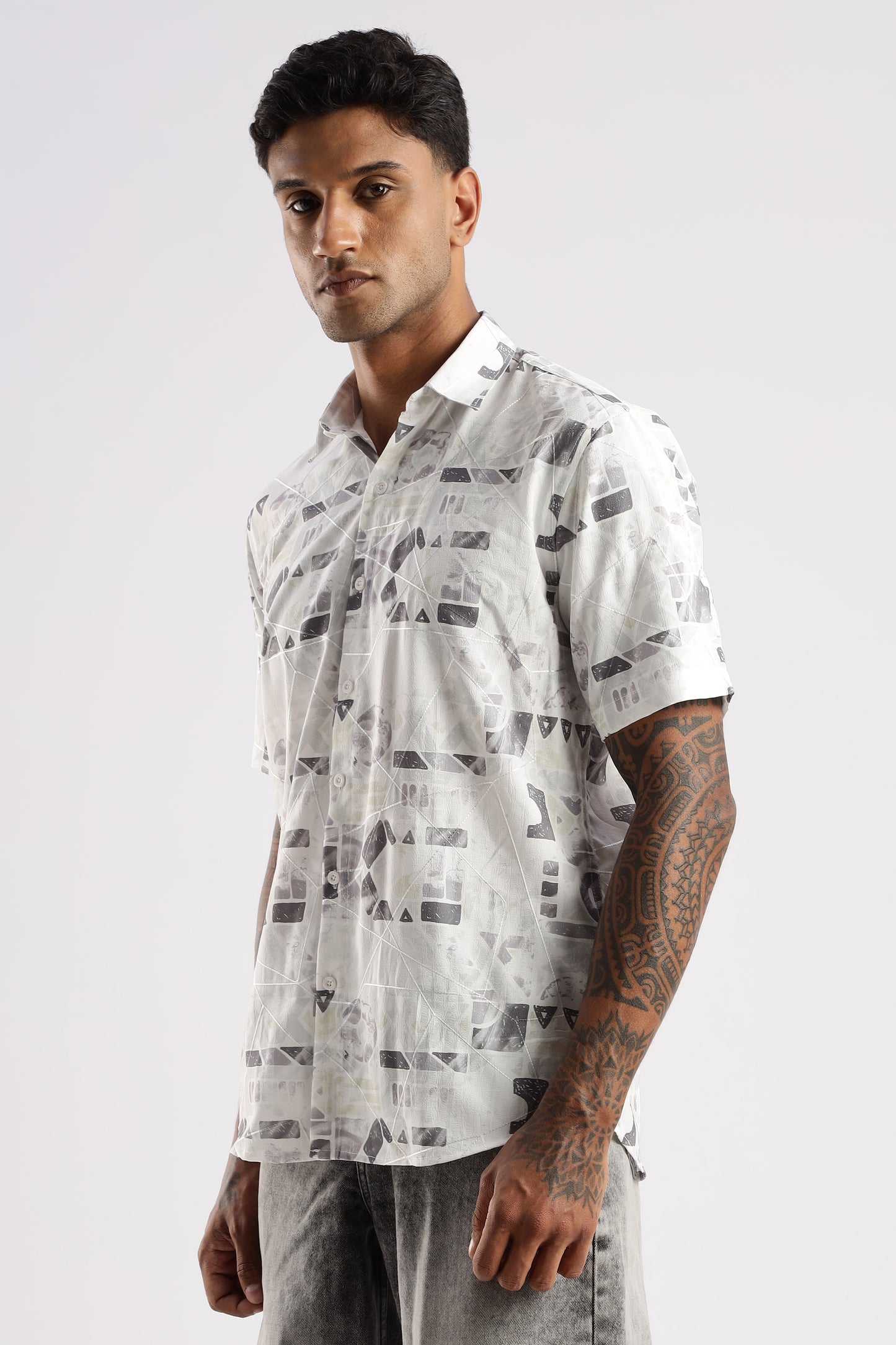 Multi Color Half Sleeve Viscose Rayon Shirt