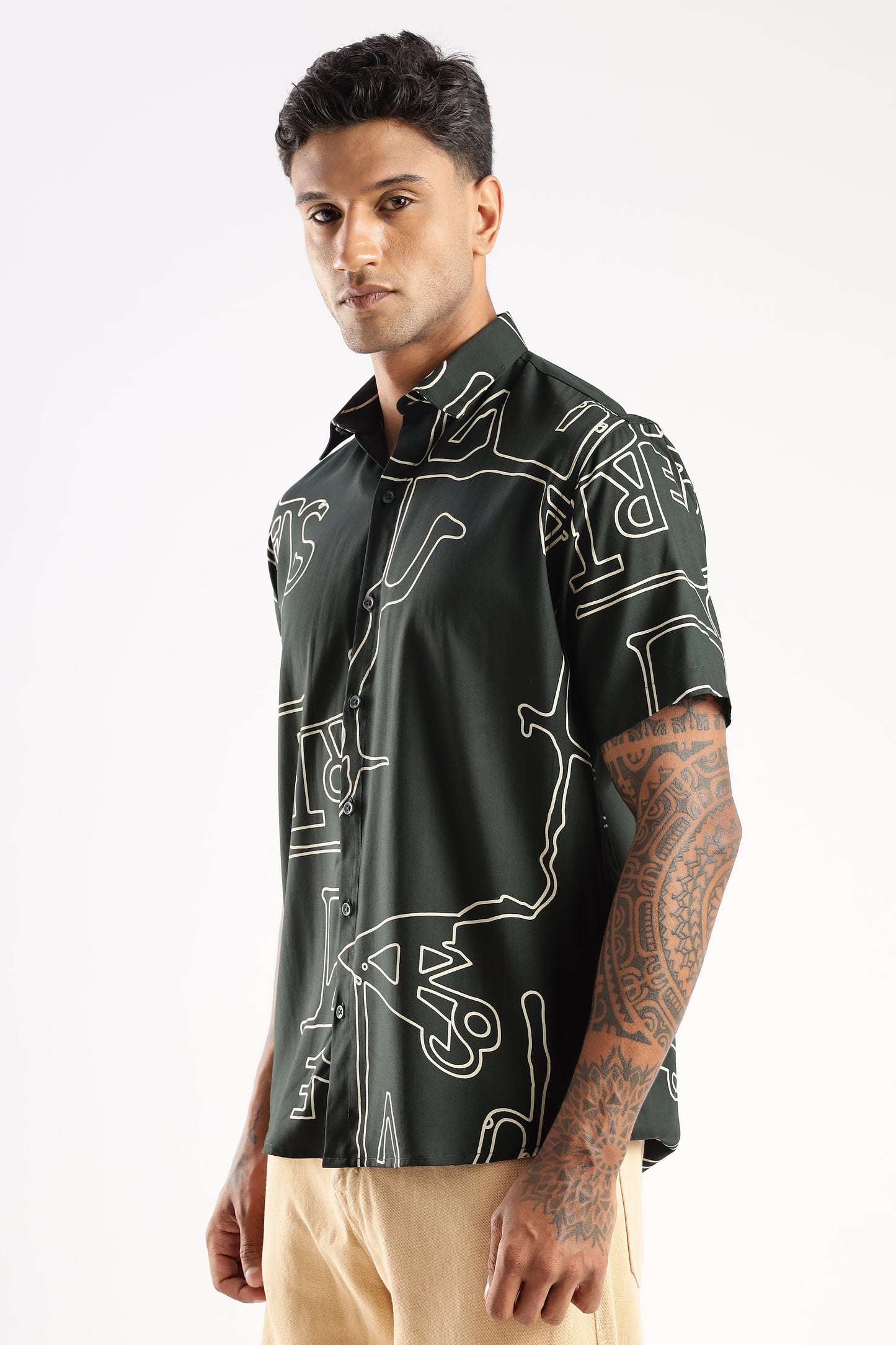 Multi Color Half Sleeve Viscose Rayon Shirt