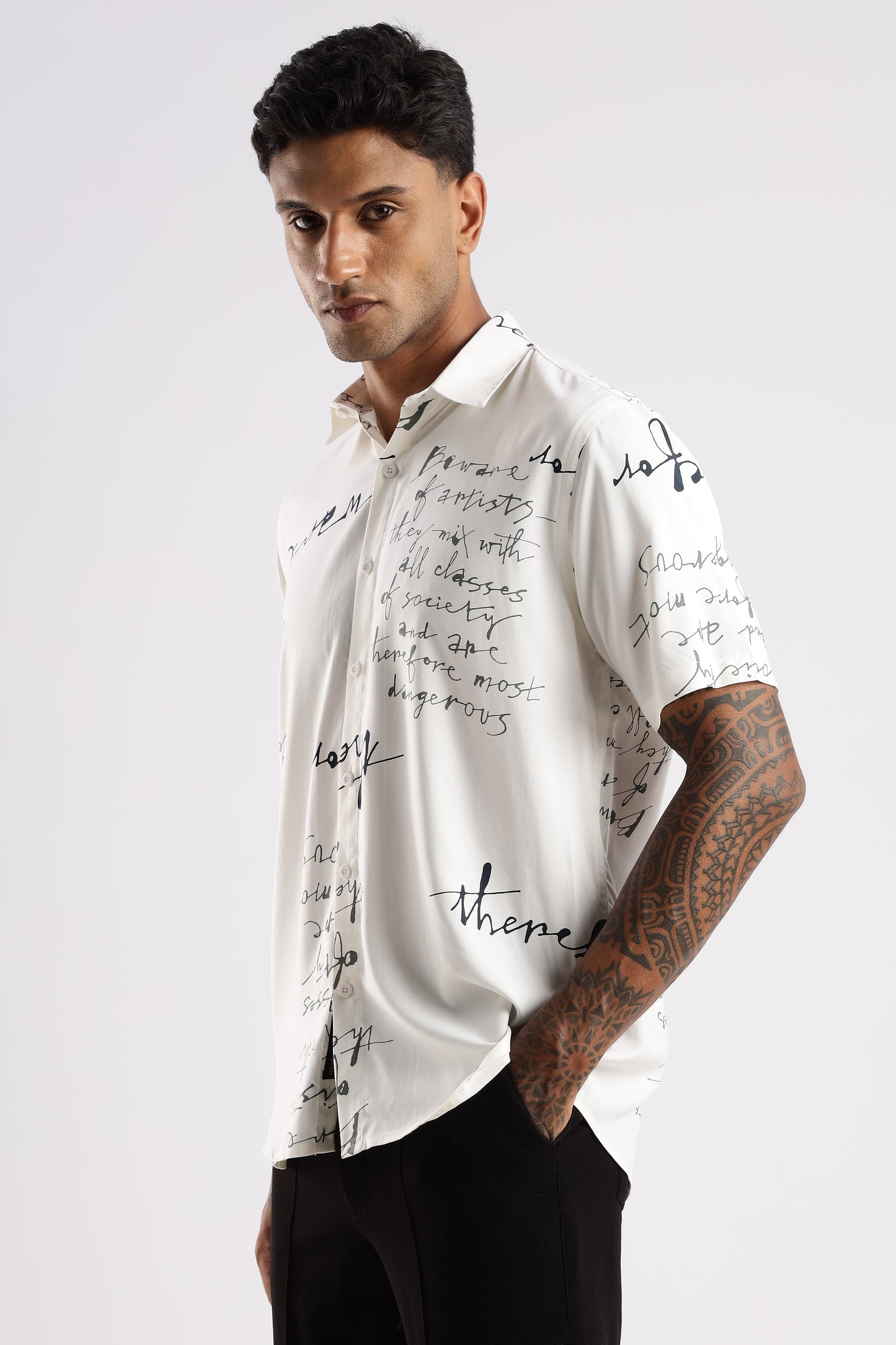 Multi Color Half Sleeve Viscose Rayon Shirt