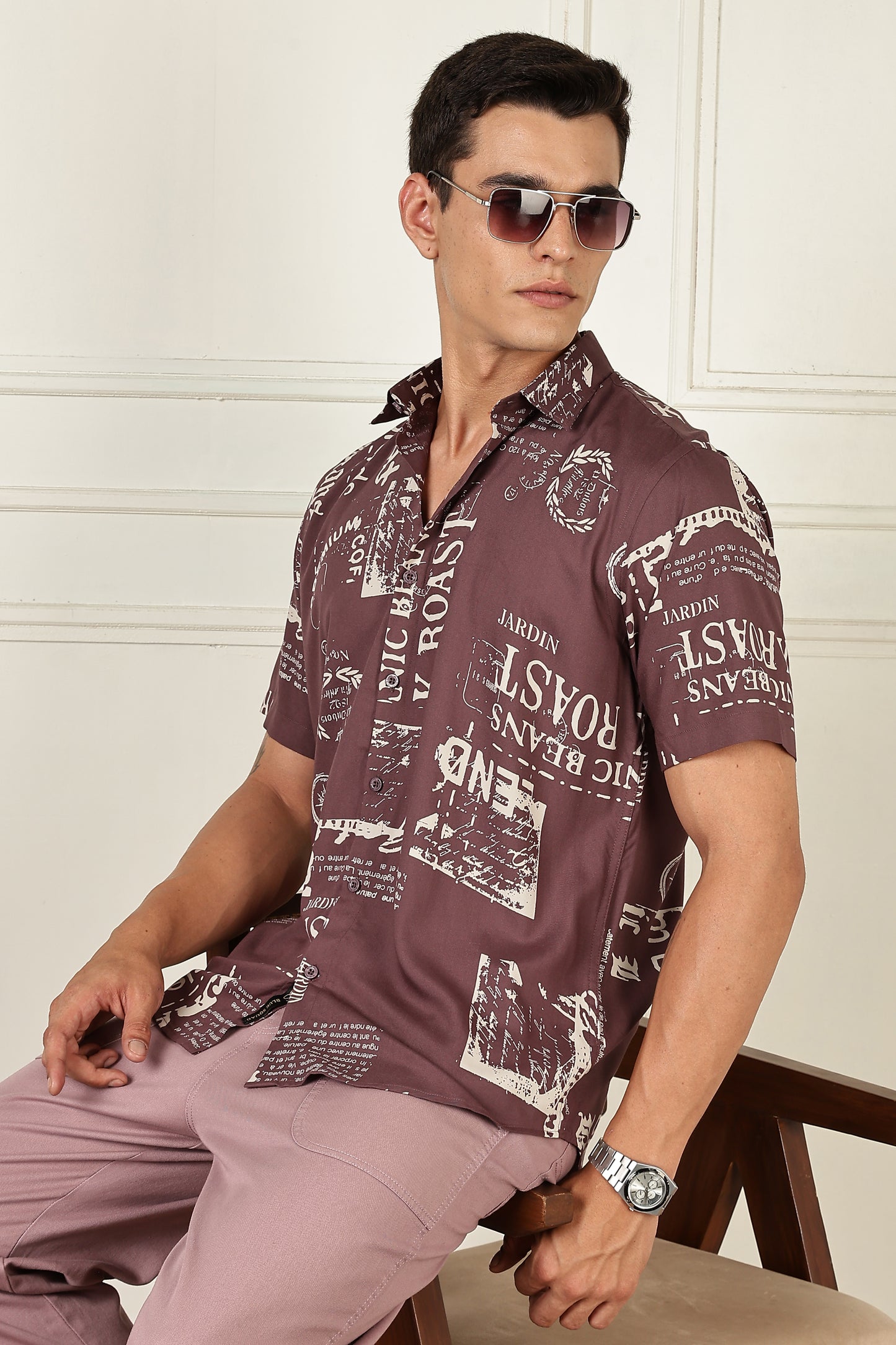 Multi Color Half Sleeve Viscose Rayon Shirt