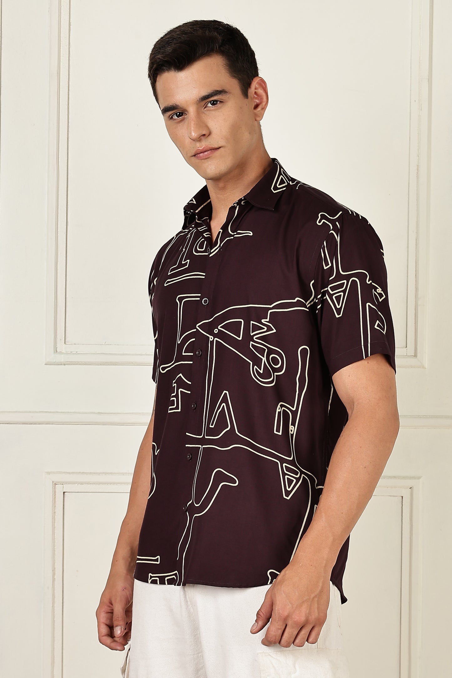 Multi Color Half Sleeve Viscose Rayon Shirt