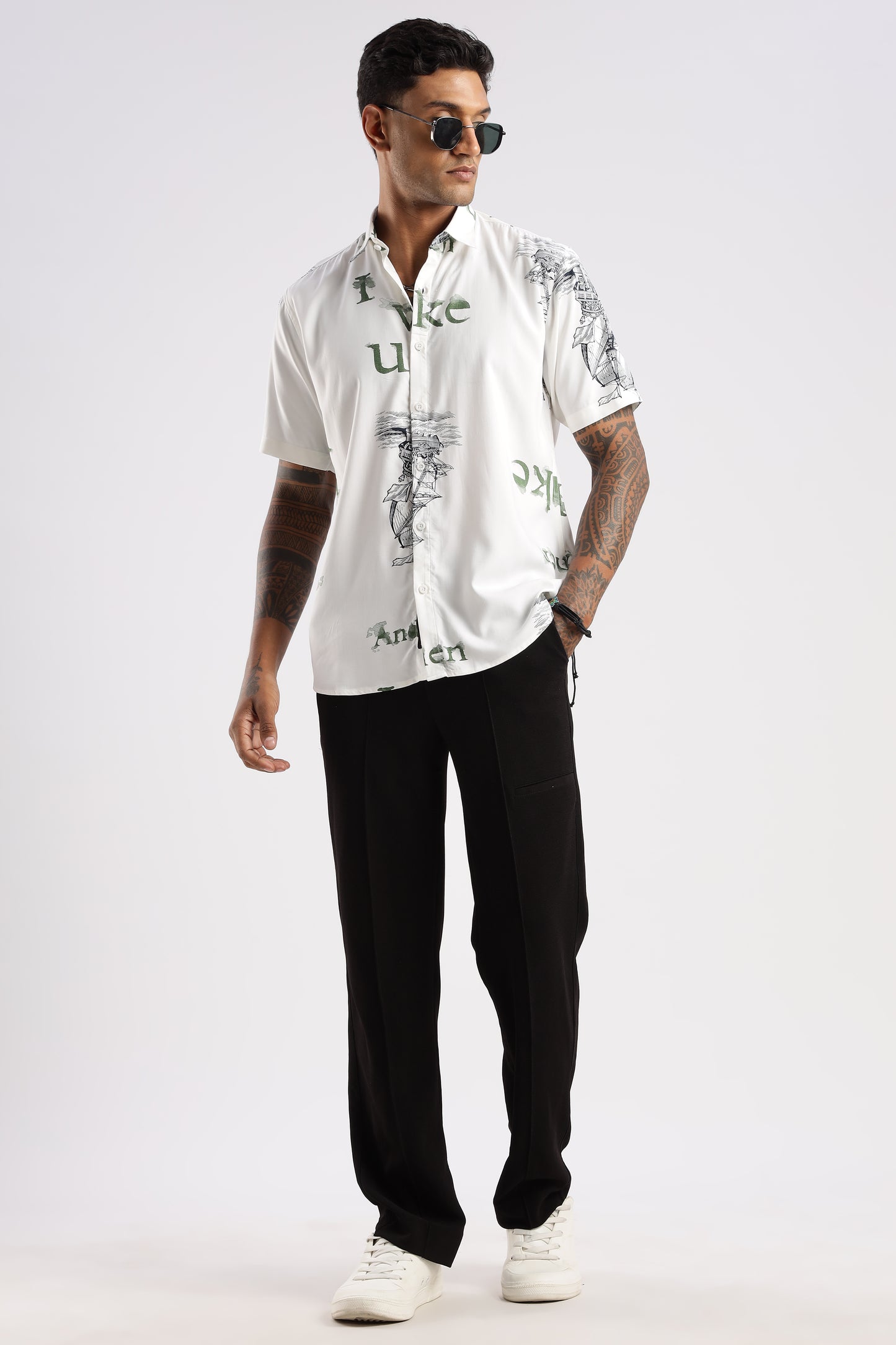 Multi Color Half Sleeve Viscose Rayon Shirt