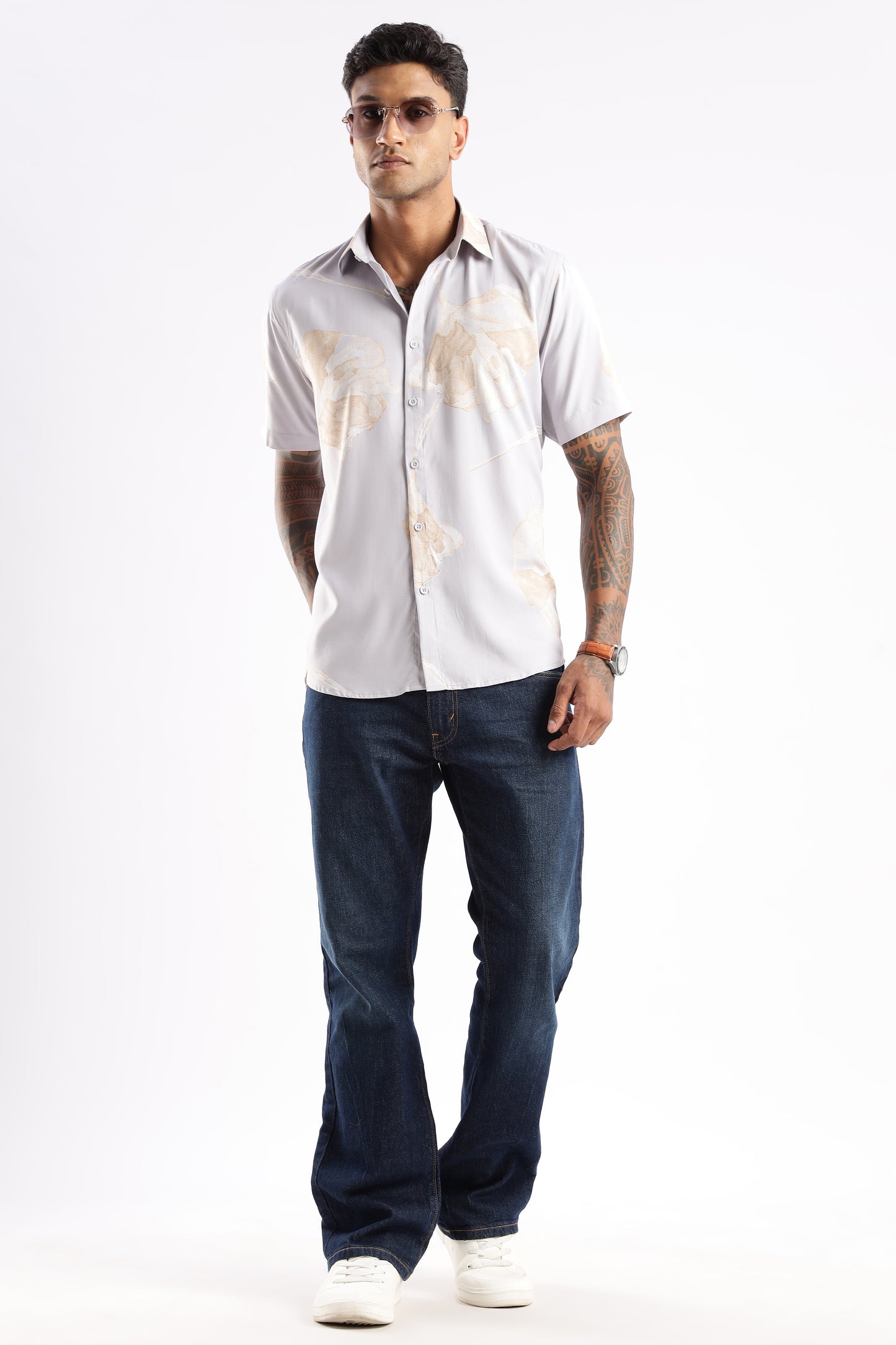 Multi Color Half Sleeve Viscose Rayon Shirt