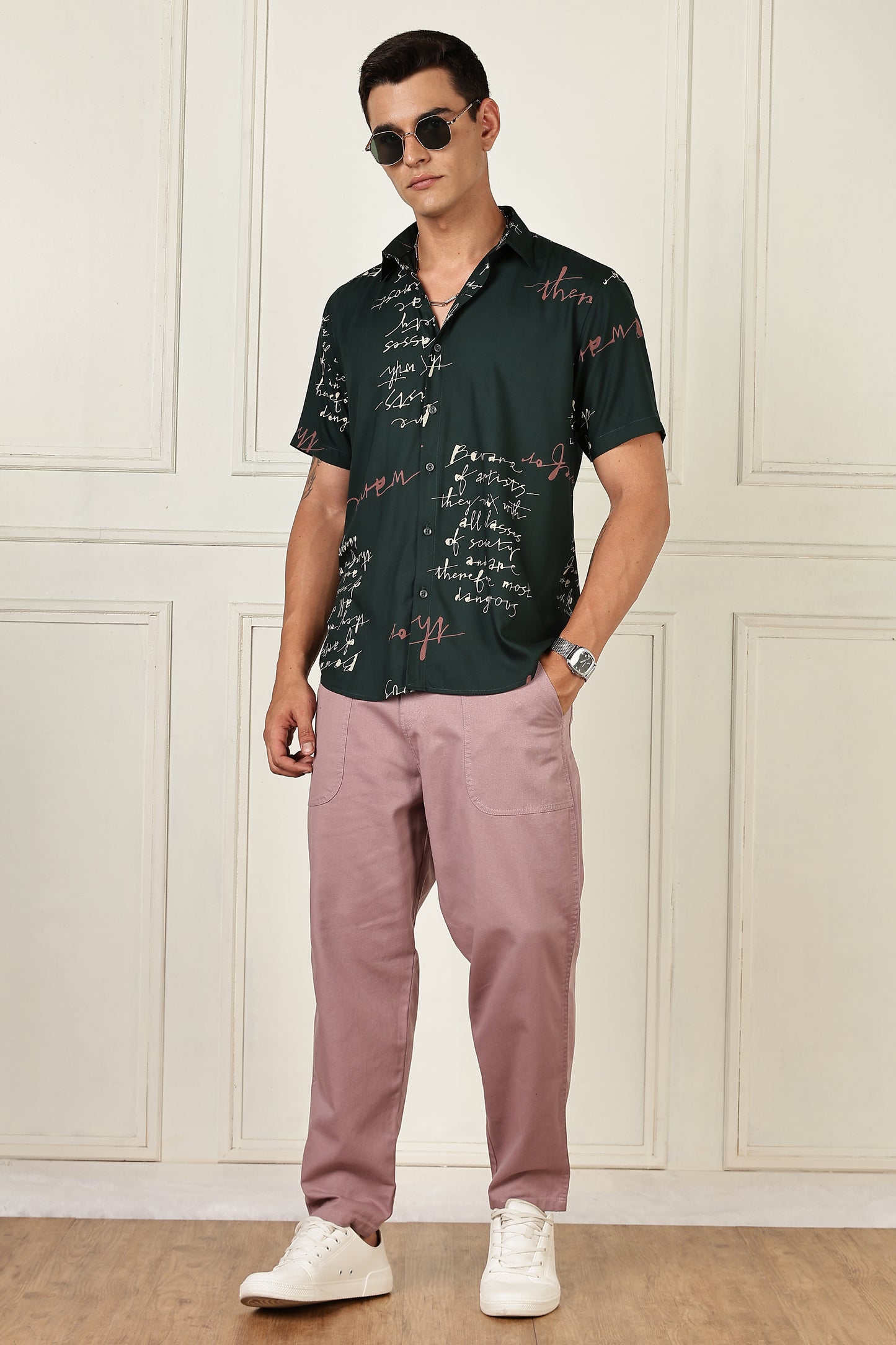 Multi Color Half Sleeve Viscose Rayon Shirt