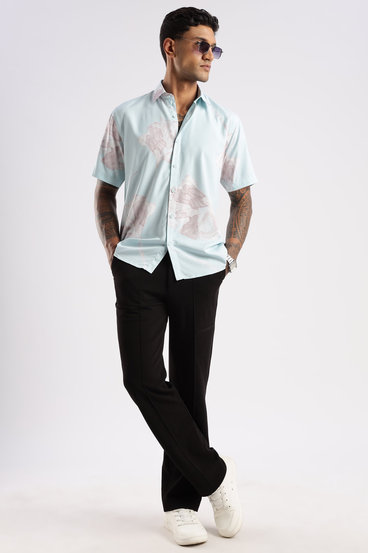 Multi Color Half Sleeve Viscose Rayon Shirt
