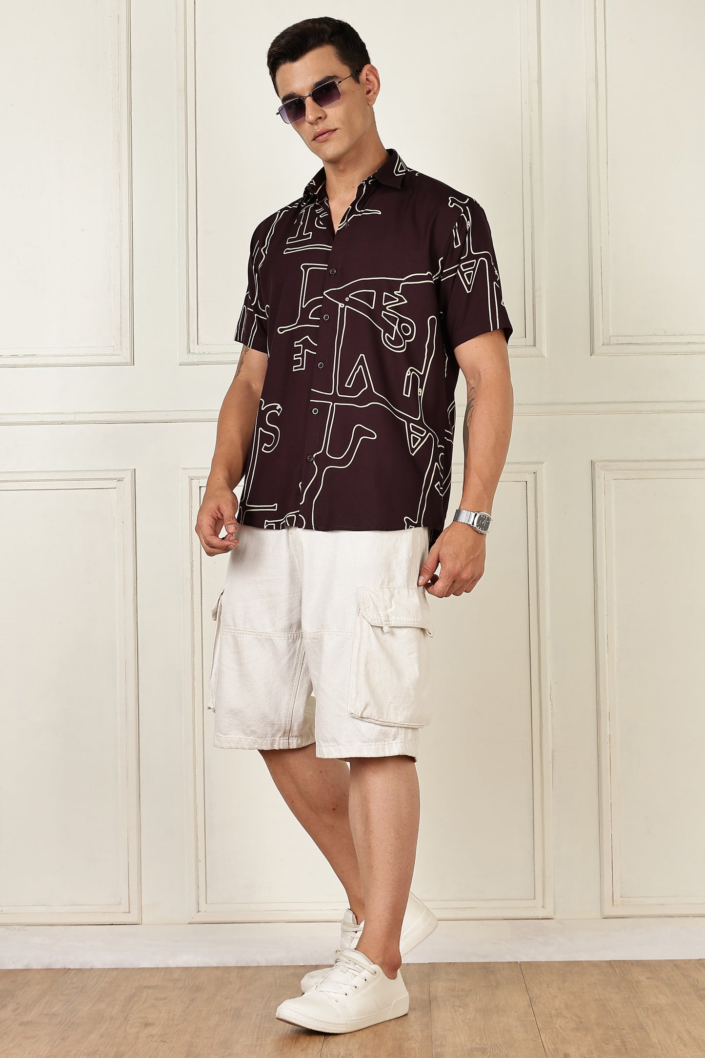Multi Color Half Sleeve Viscose Rayon Shirt