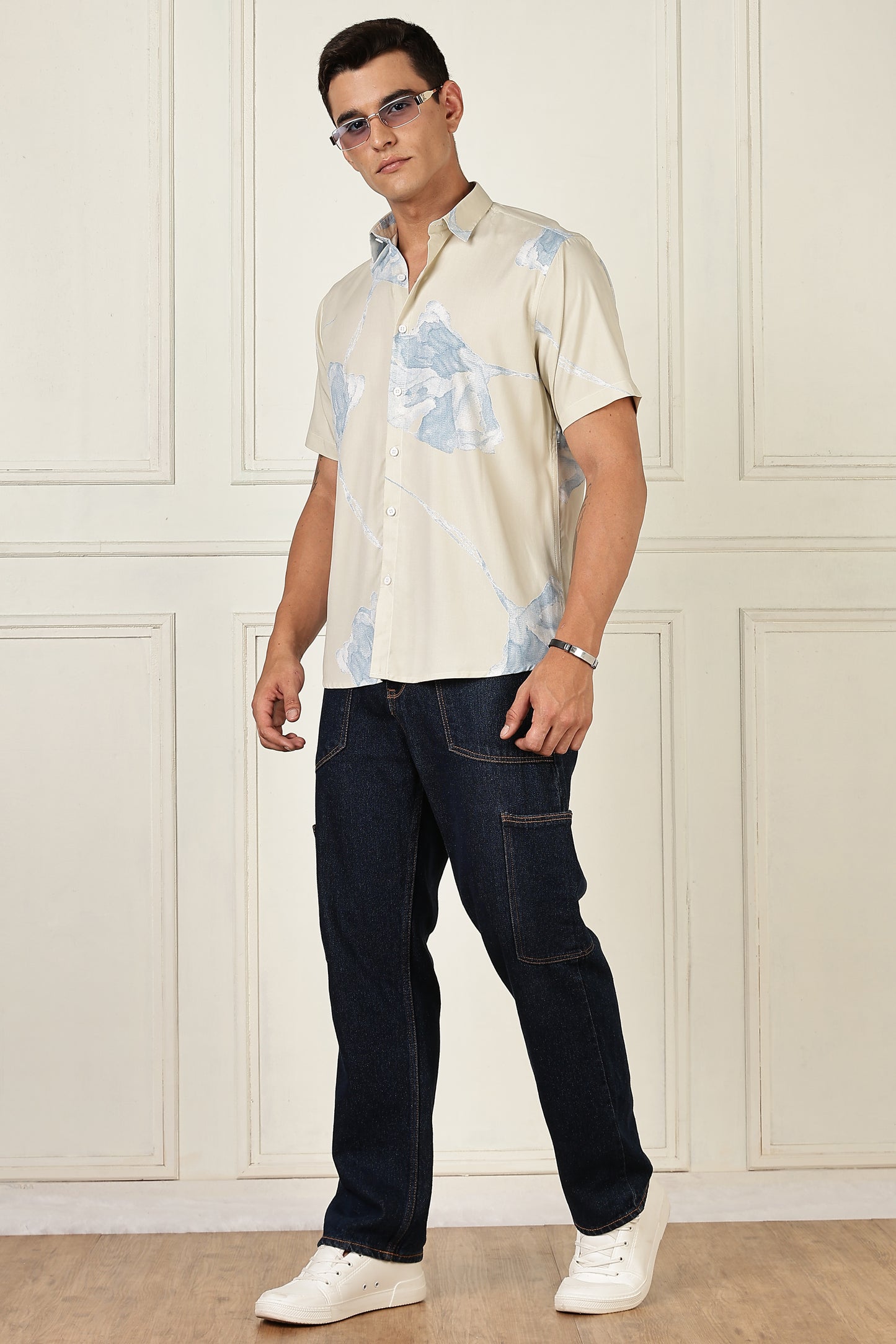 Multi Color Half Sleeve Viscose Rayon Shirt
