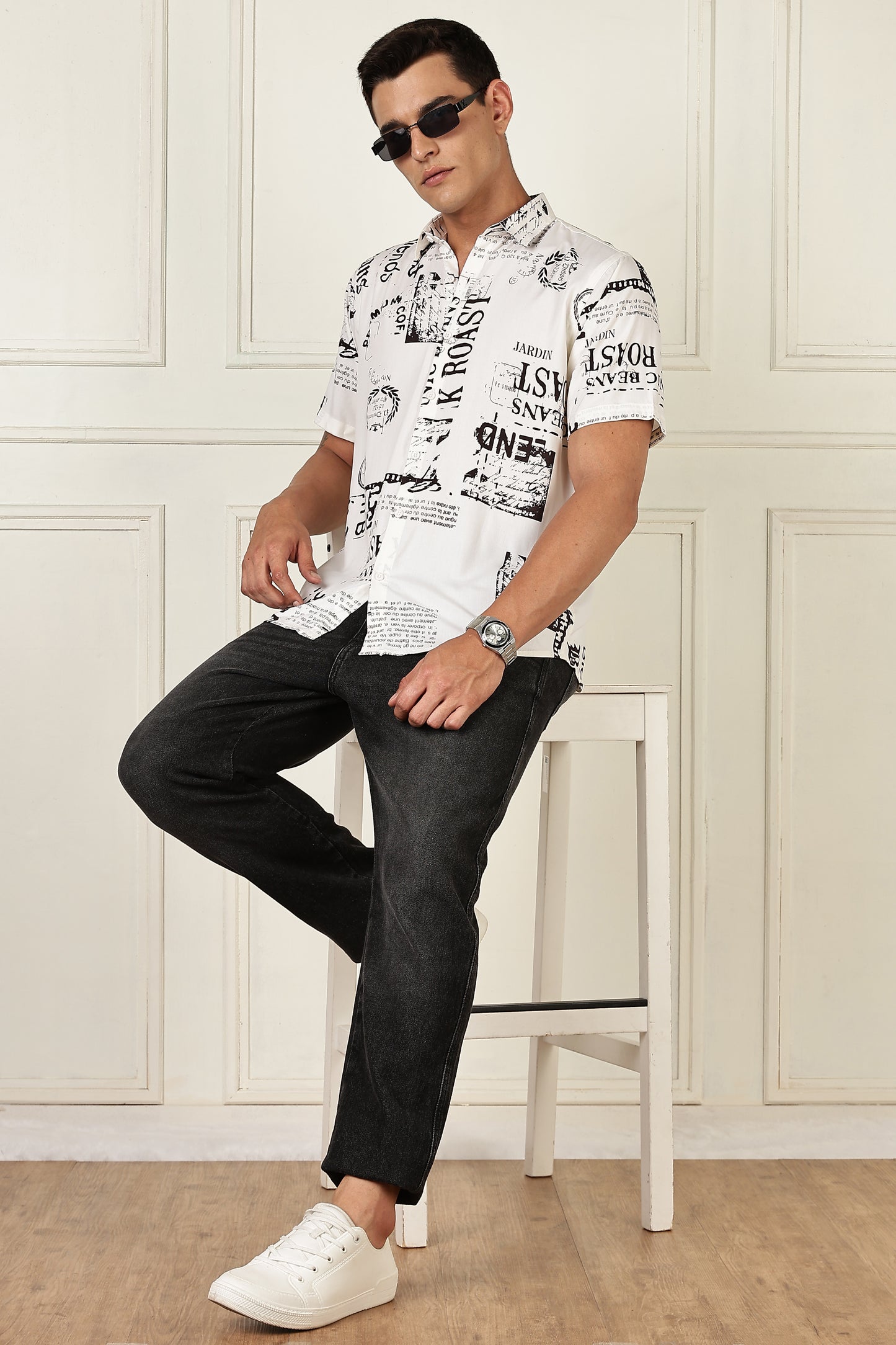 Multi Color Half Sleeve Viscose Rayon Shirt