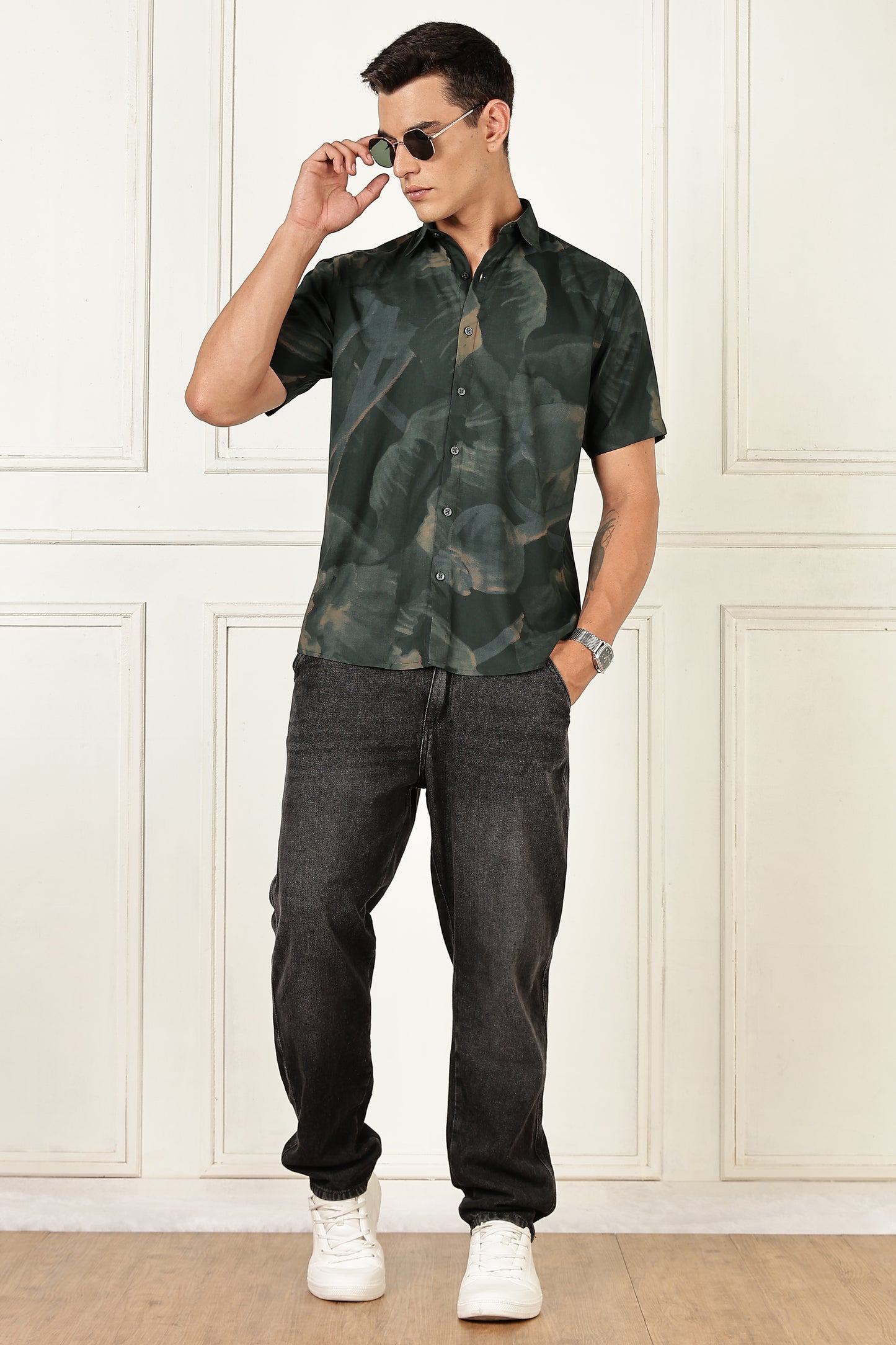 Multi Color Half Sleeve Viscose Rayon Shirt