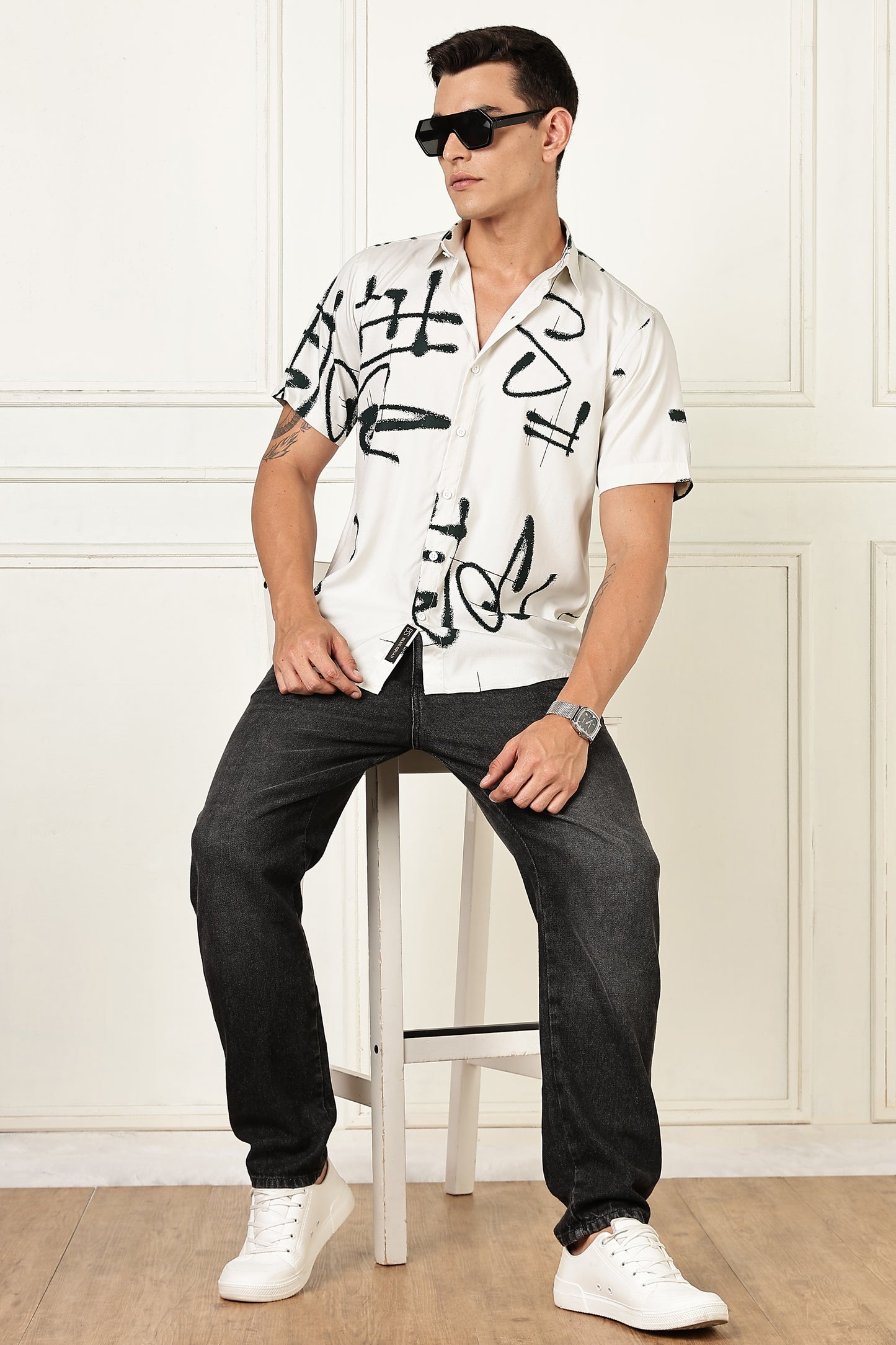 Multi Color Half Sleeve Viscose Rayon Shirt