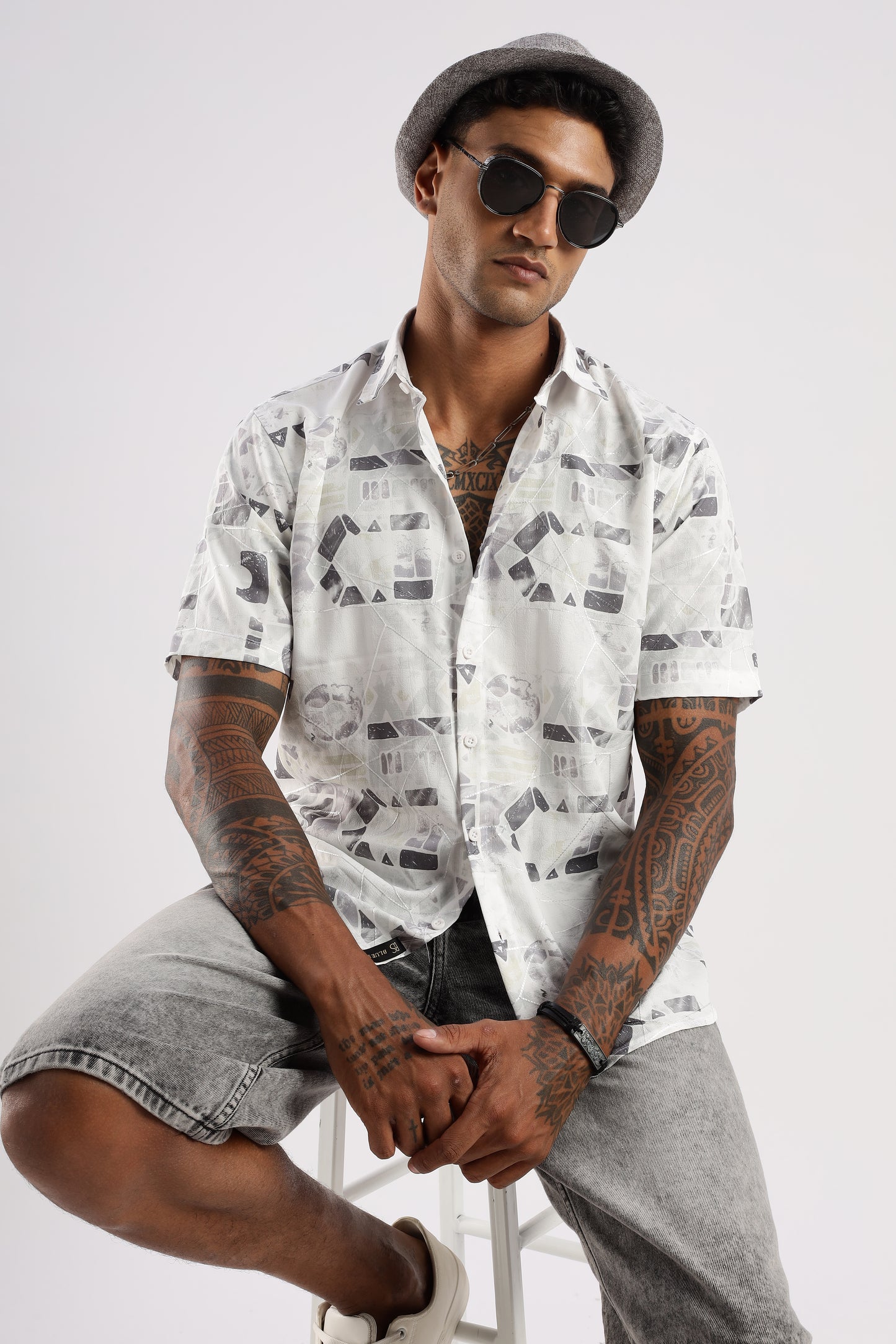 Multi Color Half Sleeve Viscose Rayon Shirt