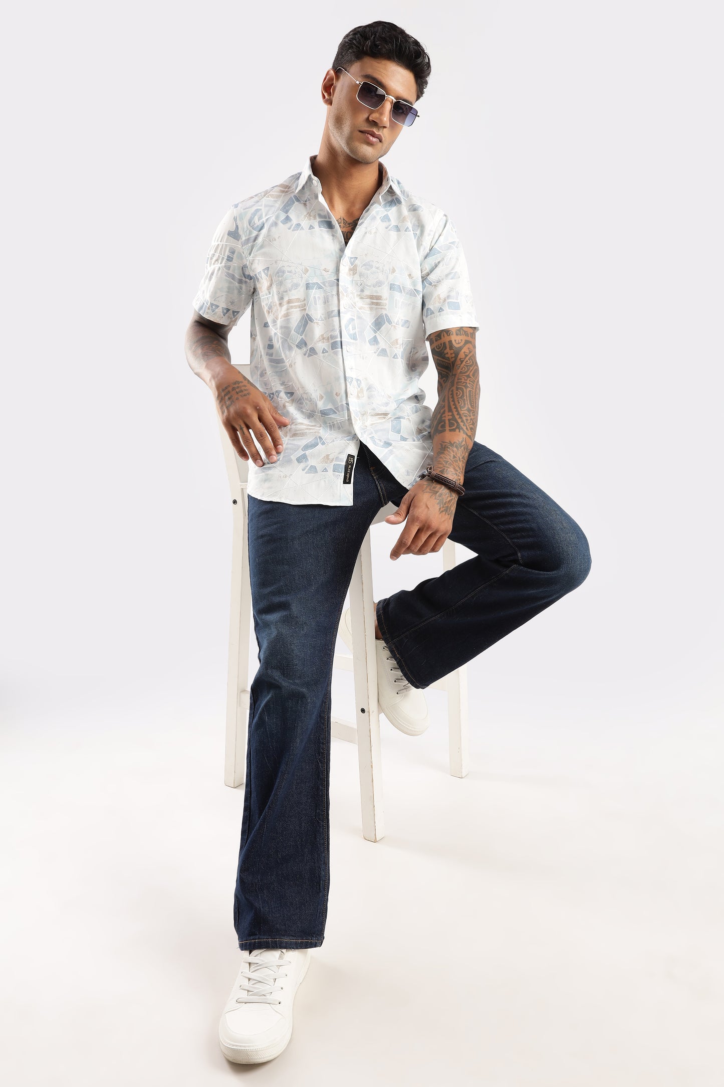 Multi Color Half Sleeve Viscose Rayon Shirt