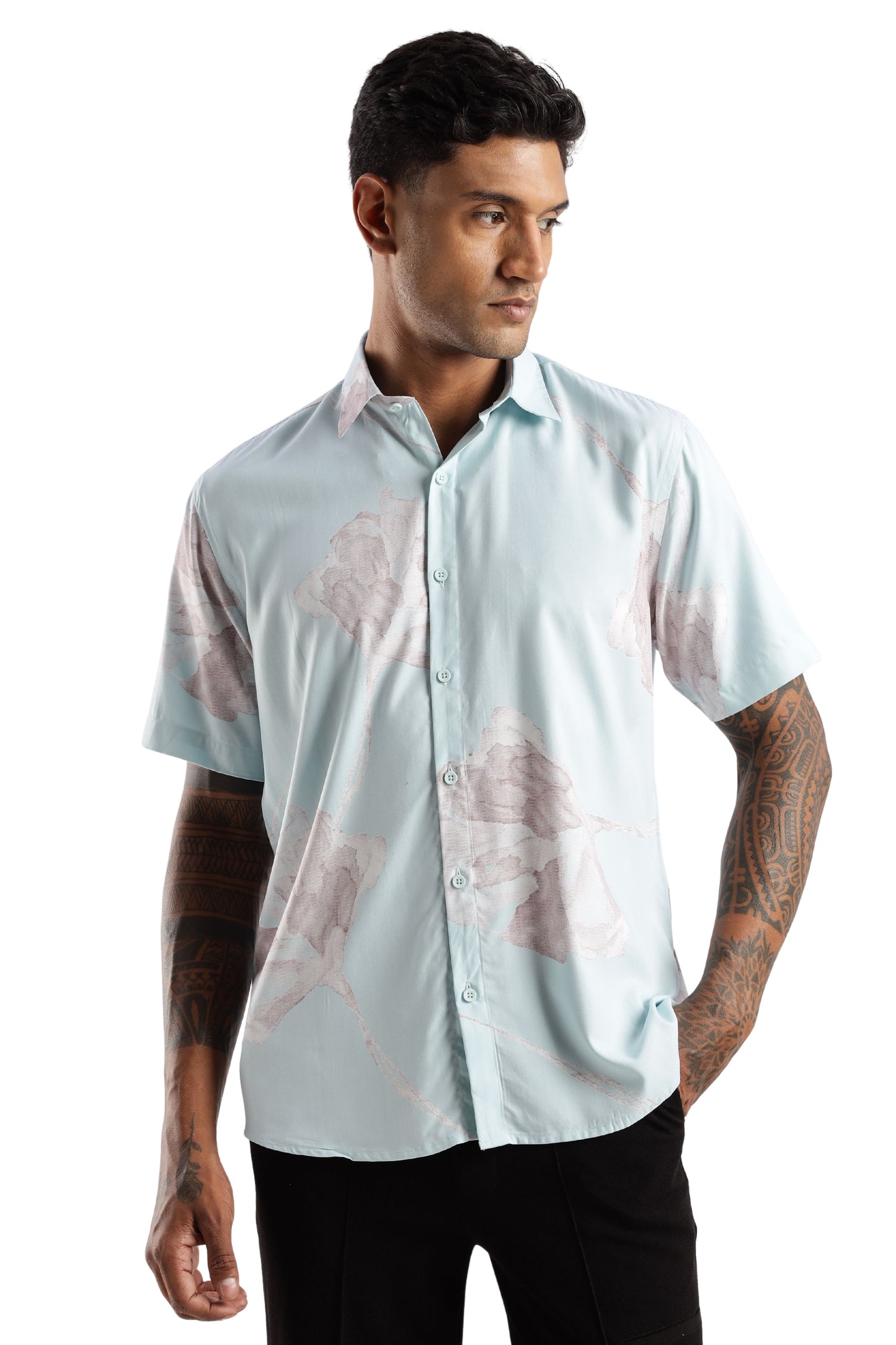 Multi Color Half Sleeve Viscose Rayon Shirt