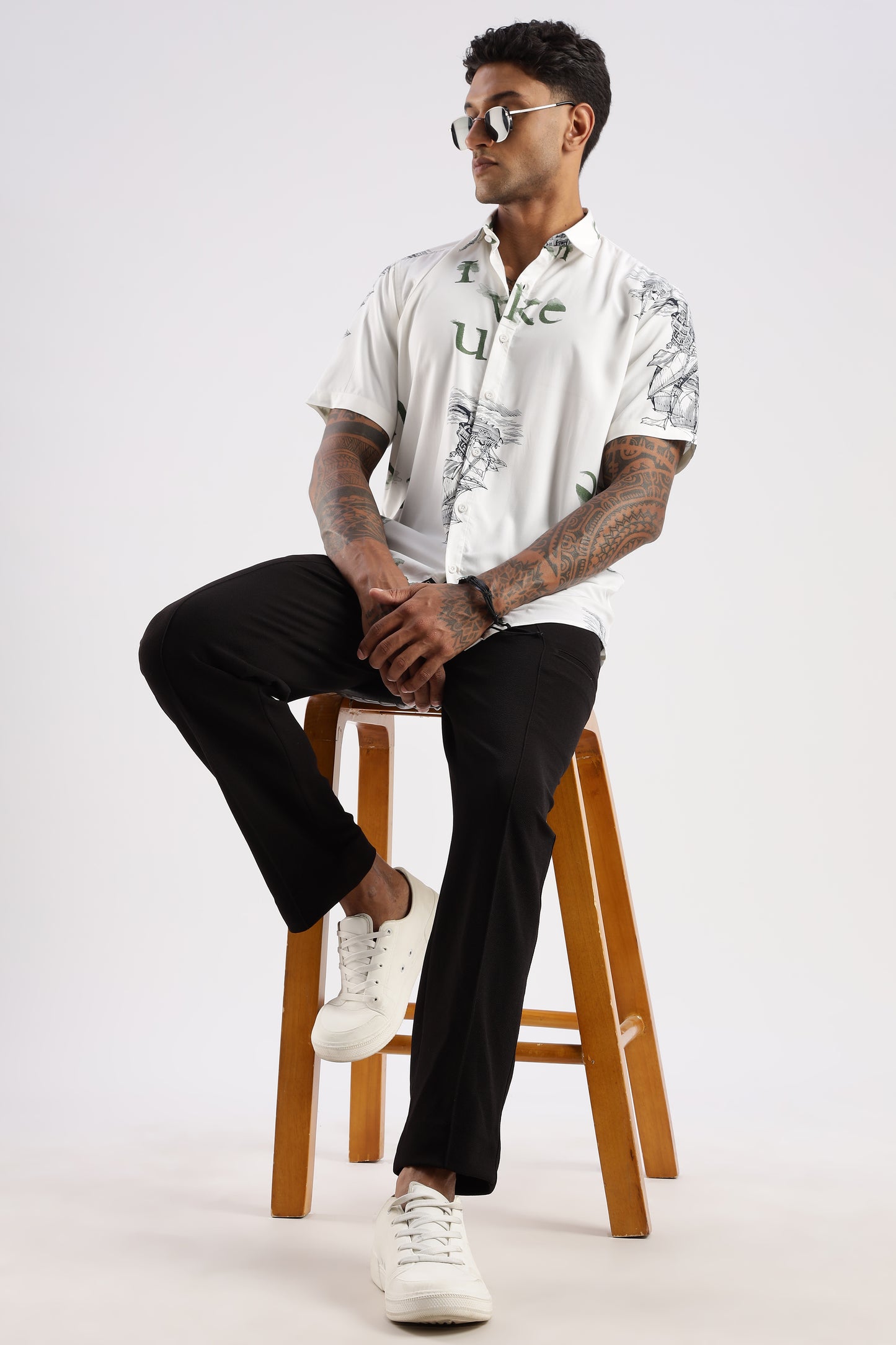Multi Color Half Sleeve Viscose Rayon Shirt