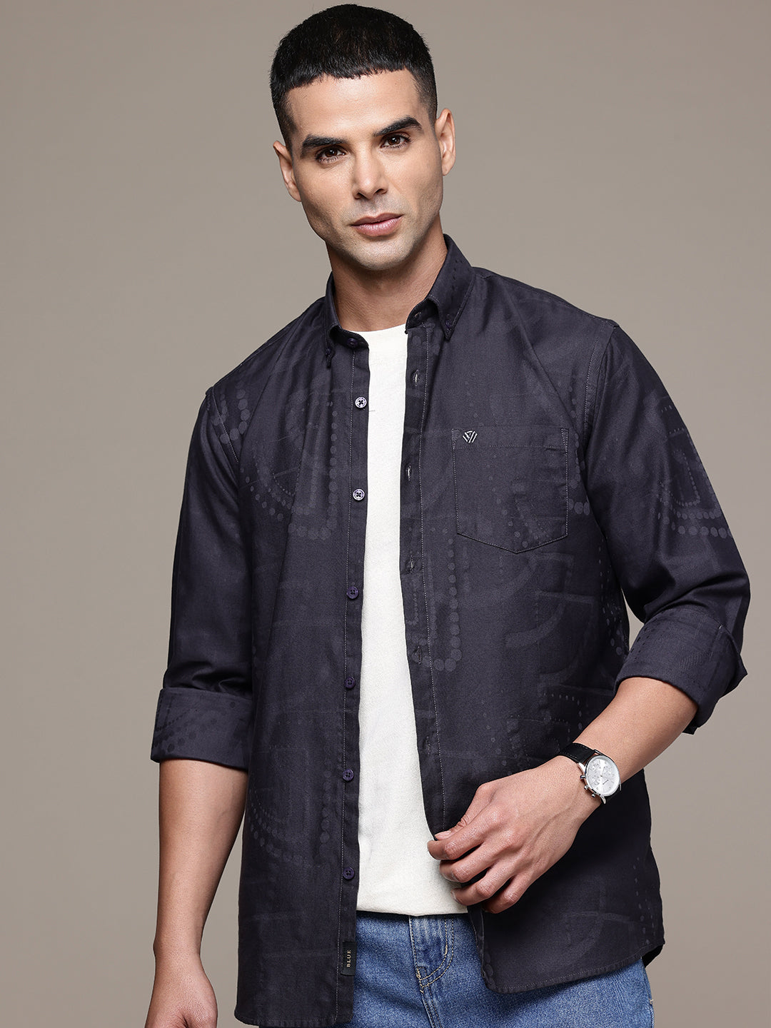 Multi Color Full Sleeve Cotton Satin Shirt
