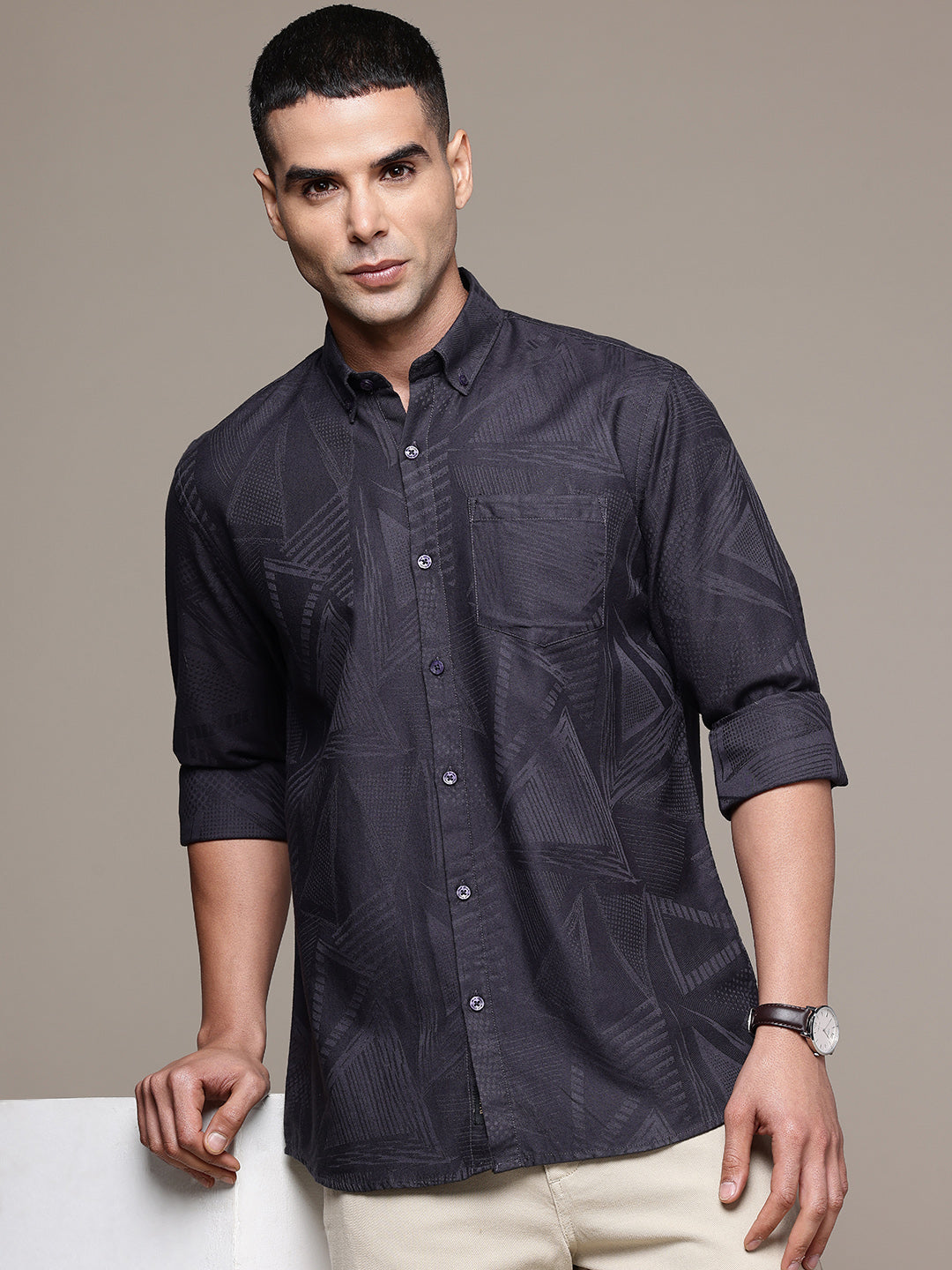 Multi Color Full Sleeve Cotton Satin Shirt