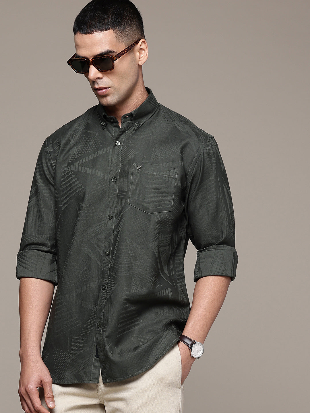 Multi Color Full Sleeve Cotton Satin Shirt
