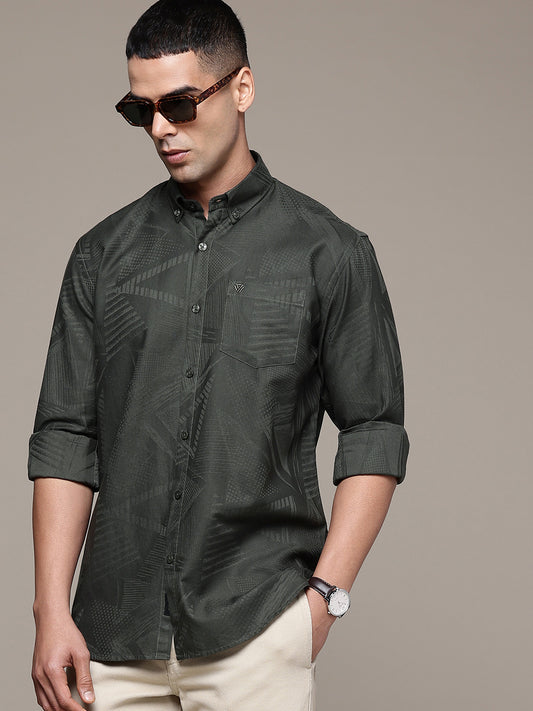 Multi Color Full Sleeve Cotton Satin Shirt