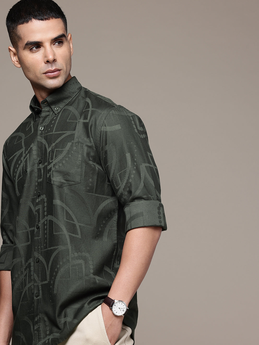 Multi Color Full Sleeve Cotton Satin Shirt