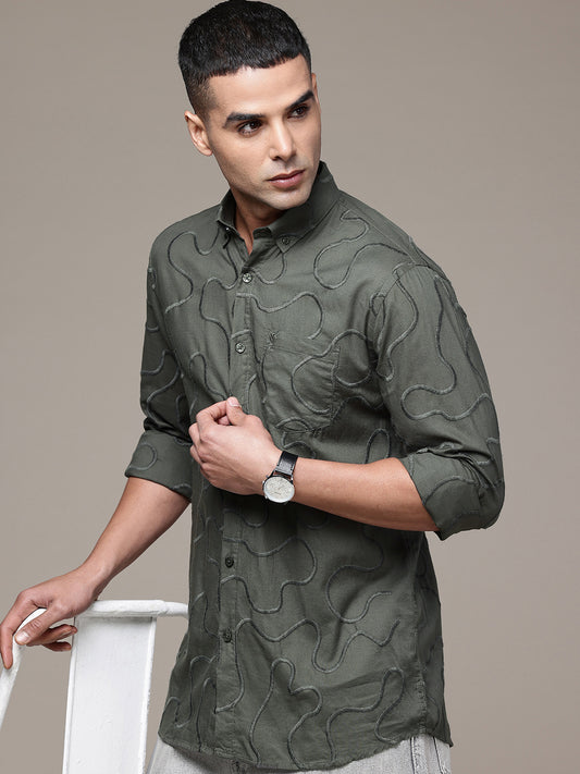 Multi Color Full Sleeve Cotton Satin Shirt