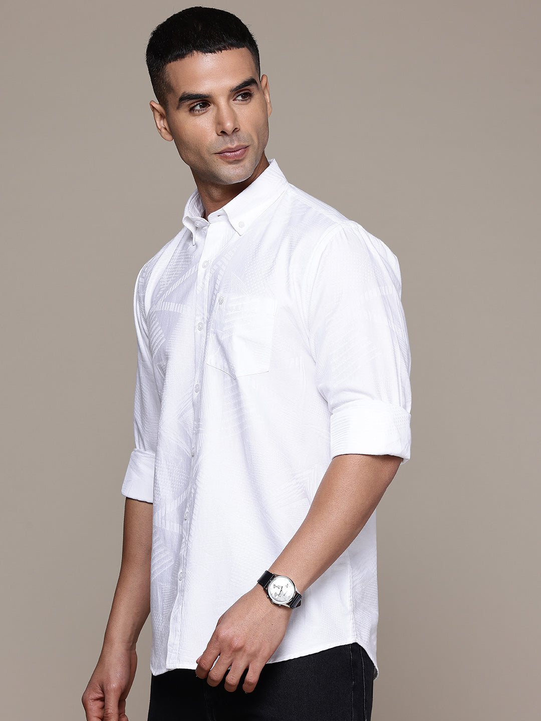 Multi Color Full Sleeve Cotton Satin Shirt