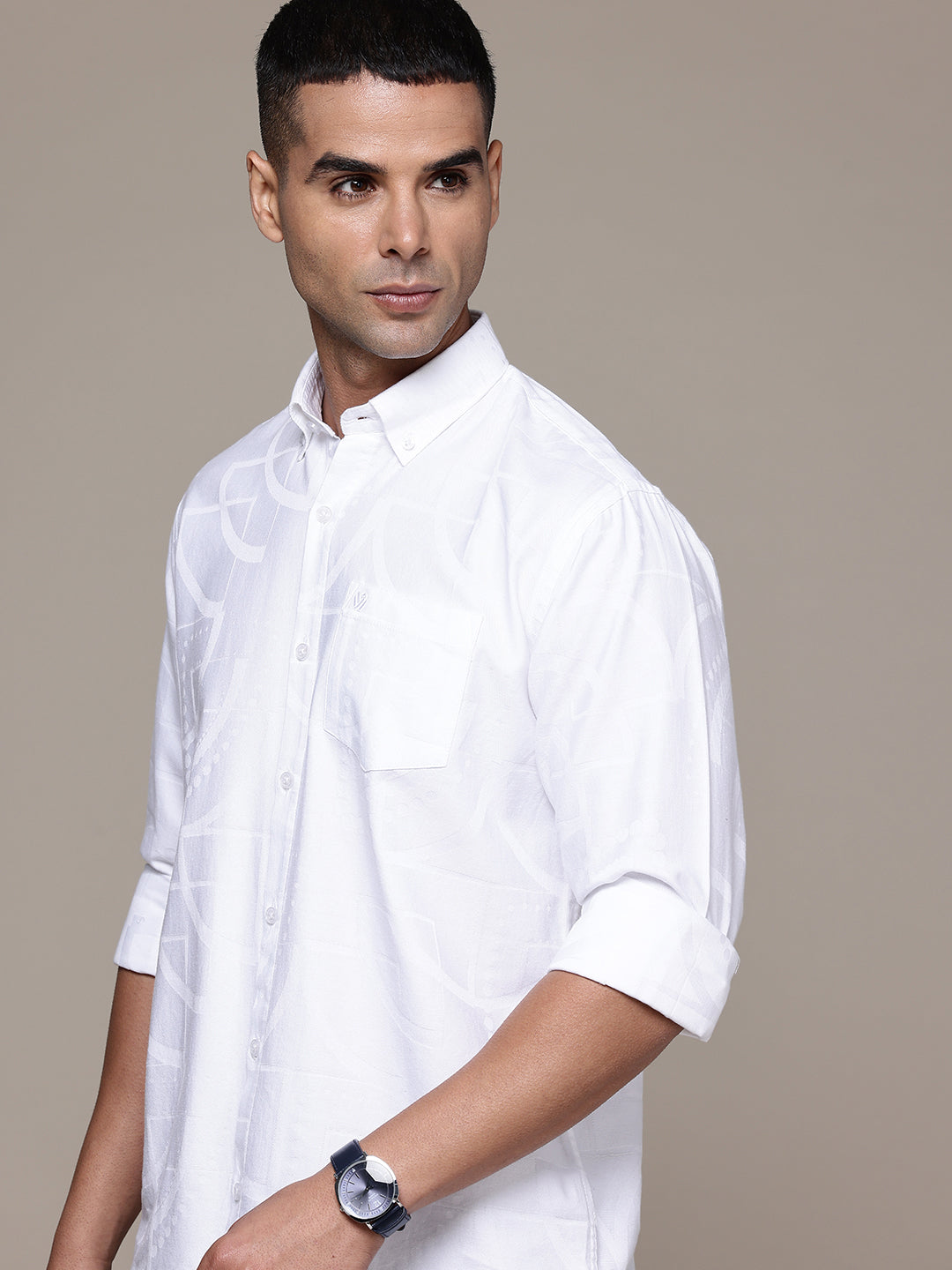 Multi Color Full Sleeve Cotton Satin Shirt