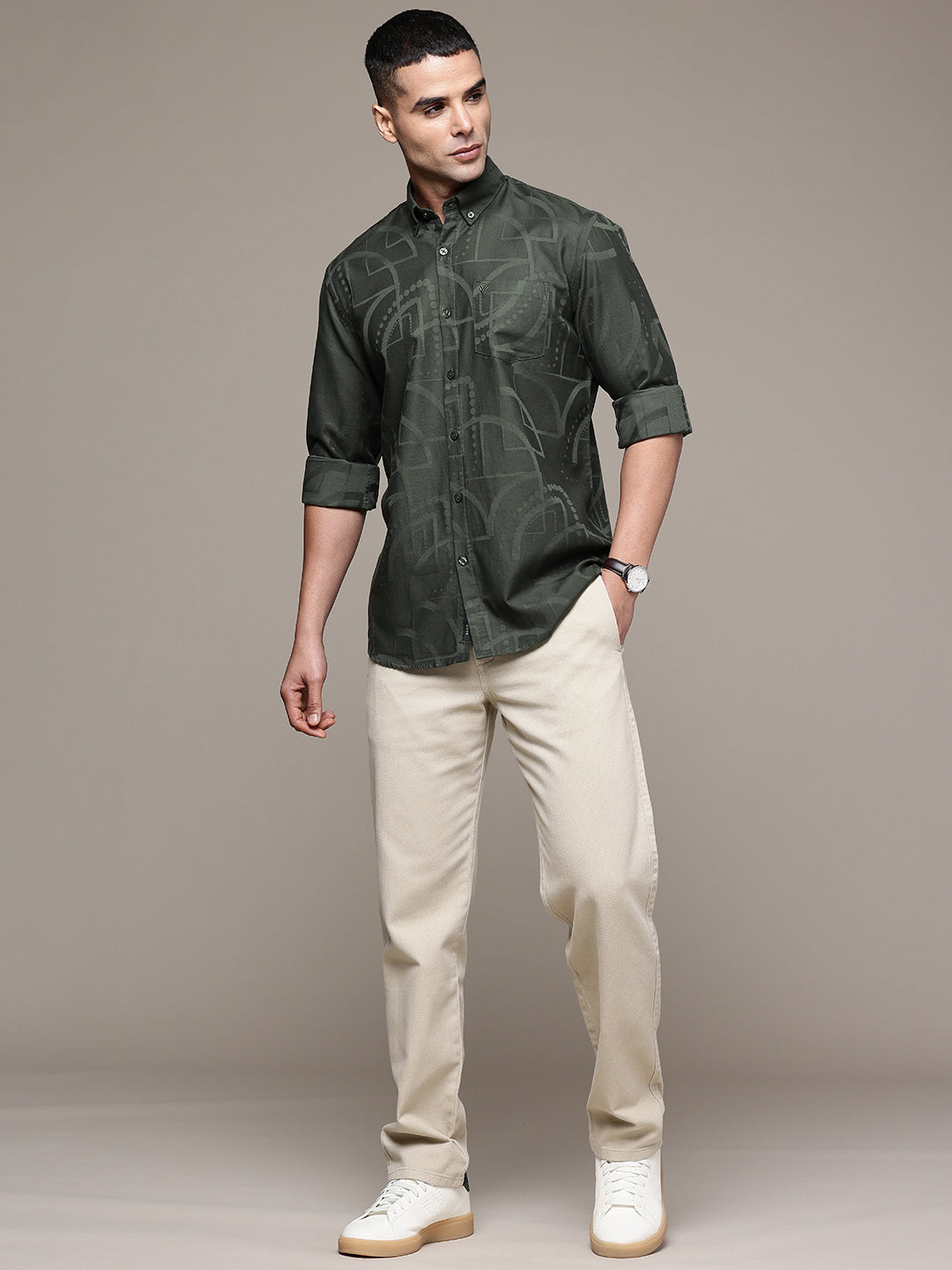 Multi Color Full Sleeve Cotton Satin Shirt