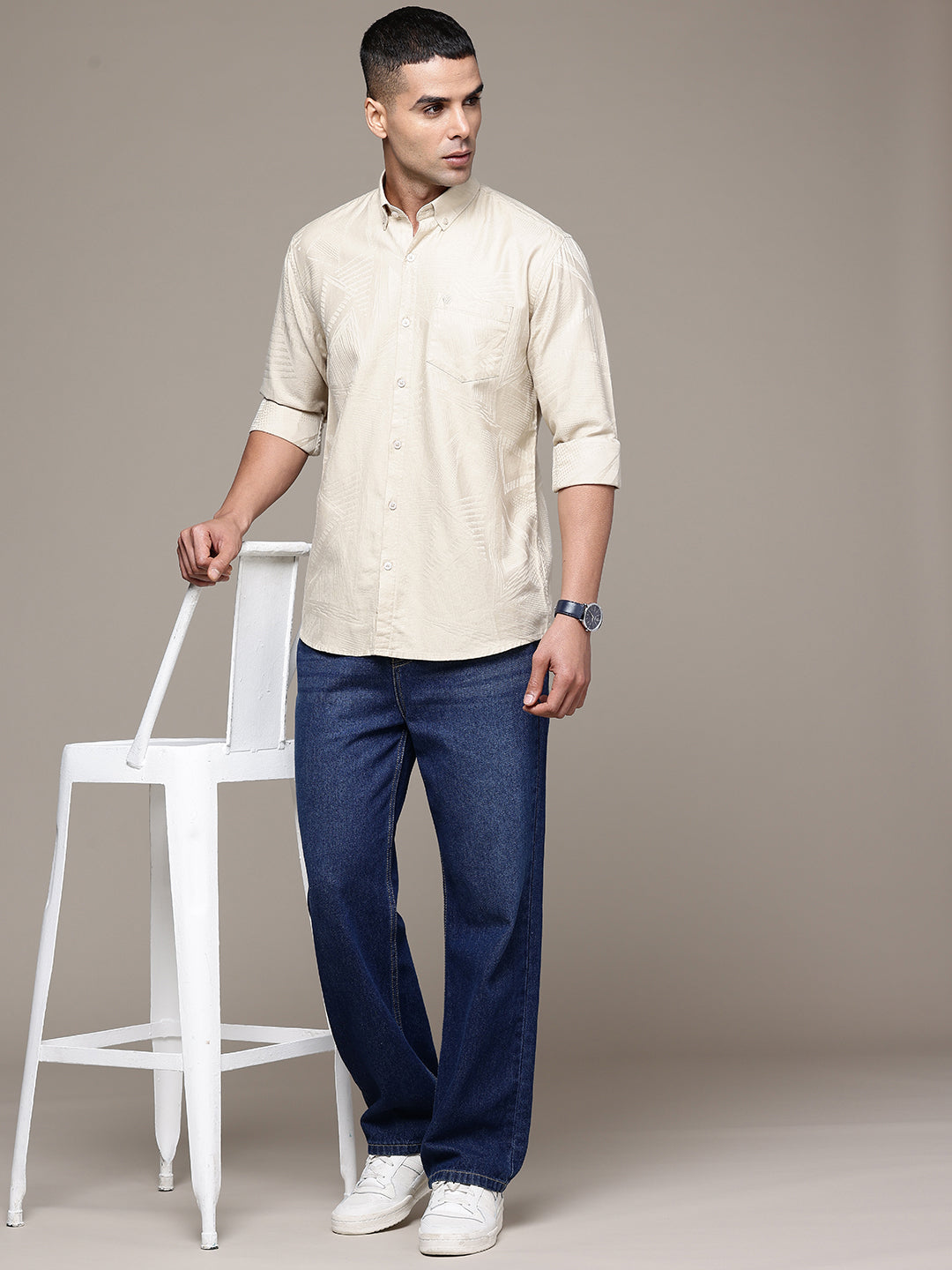Multi Color Full Sleeve Cotton Satin Shirt