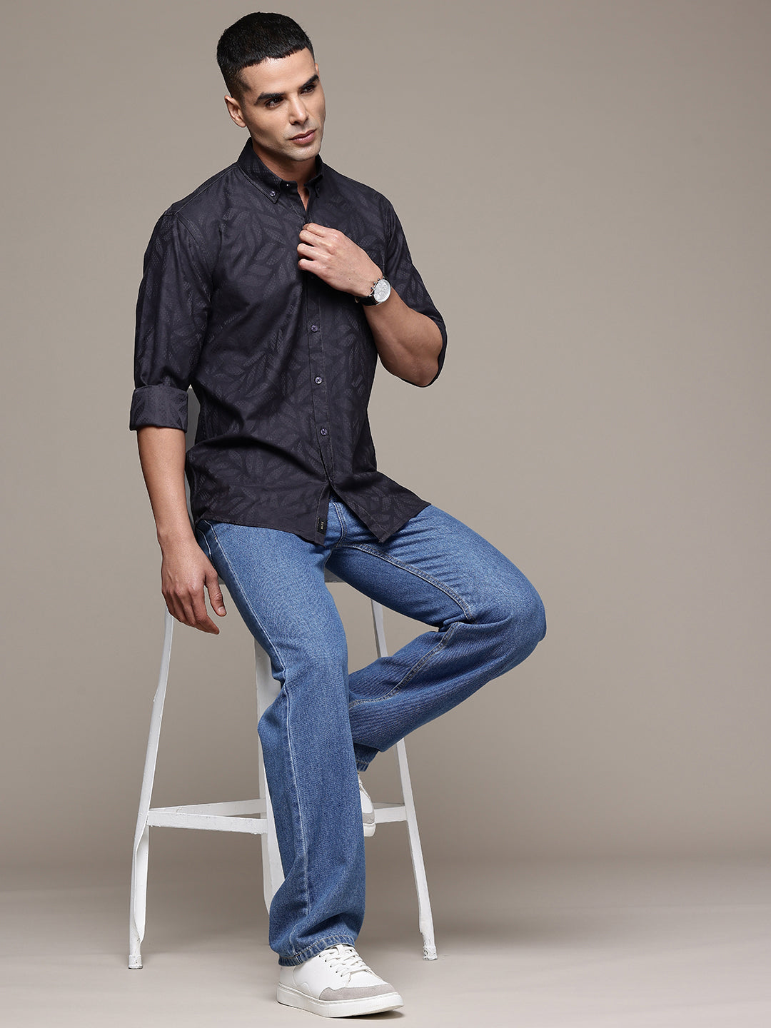 Multi Color Full Sleeve Cotton Satin Shirt
