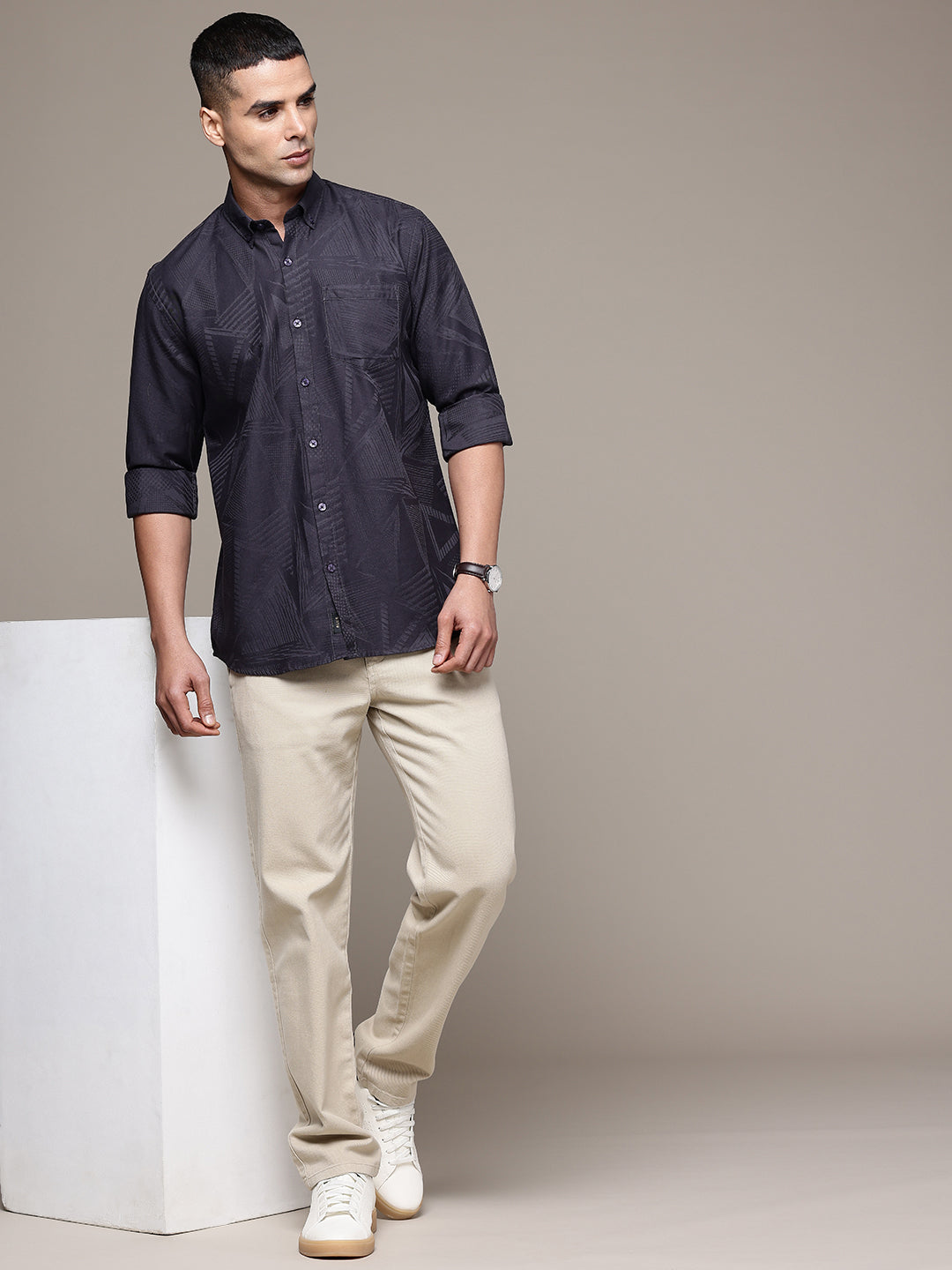 Multi Color Full Sleeve Cotton Satin Shirt