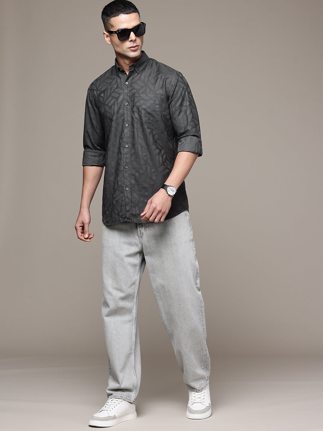 Multi Color Full Sleeve Cotton Satin Shirt