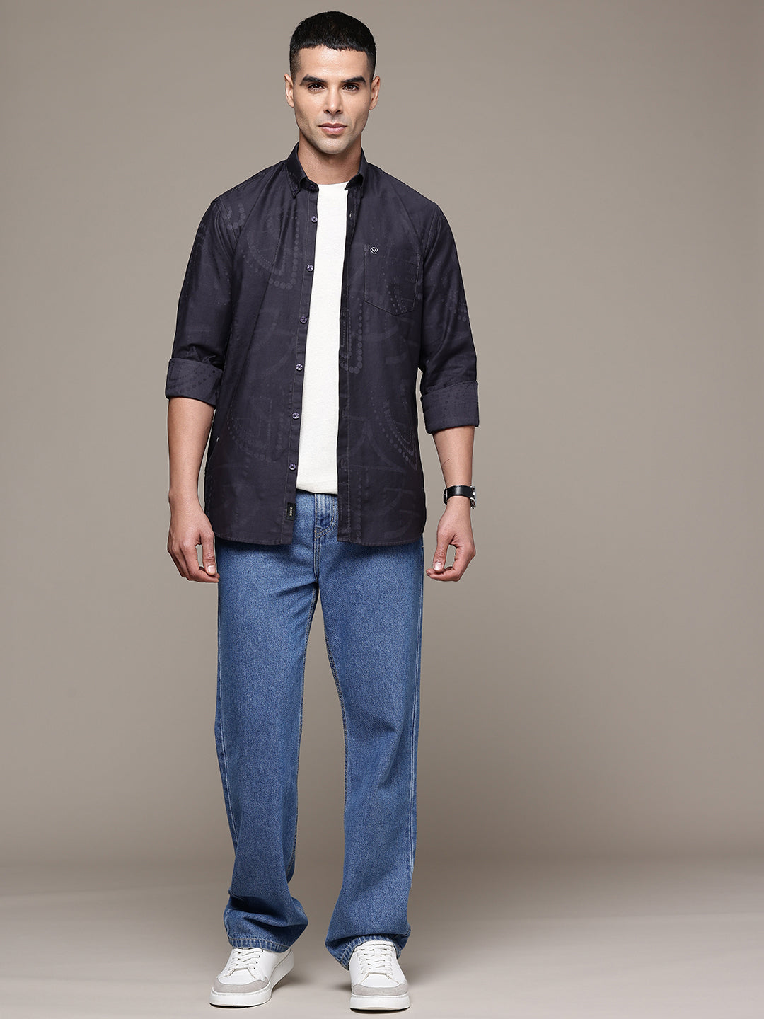Multi Color Full Sleeve Cotton Satin Shirt