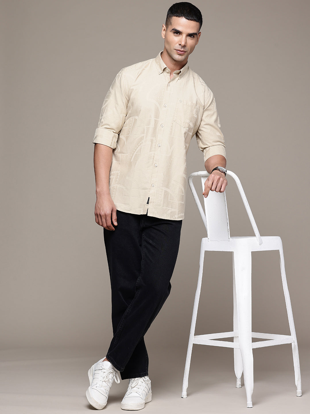 Multi Color Full Sleeve Cotton Satin Shirt