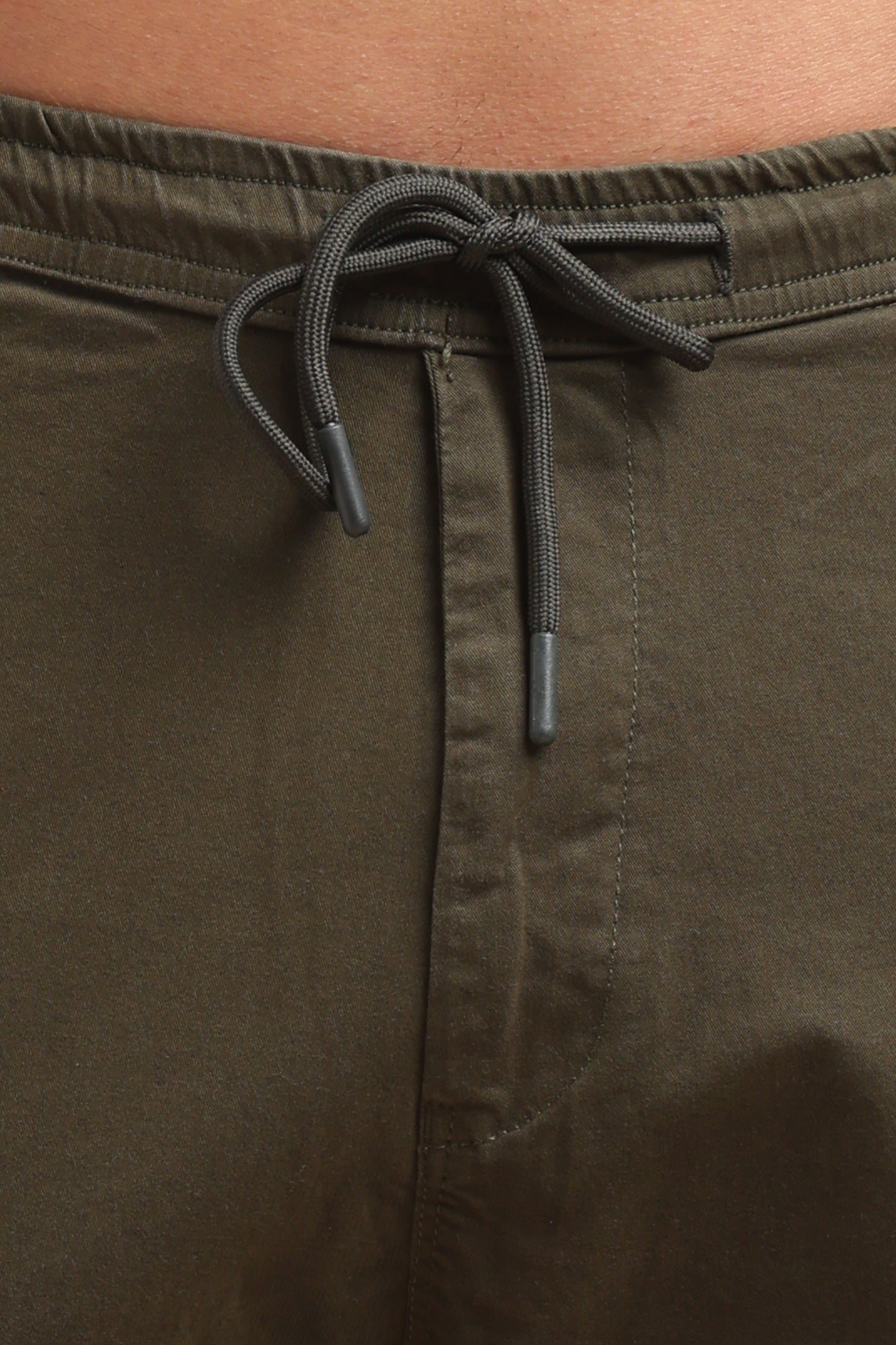 Bottle Green Cotton Straight Fit Cargo