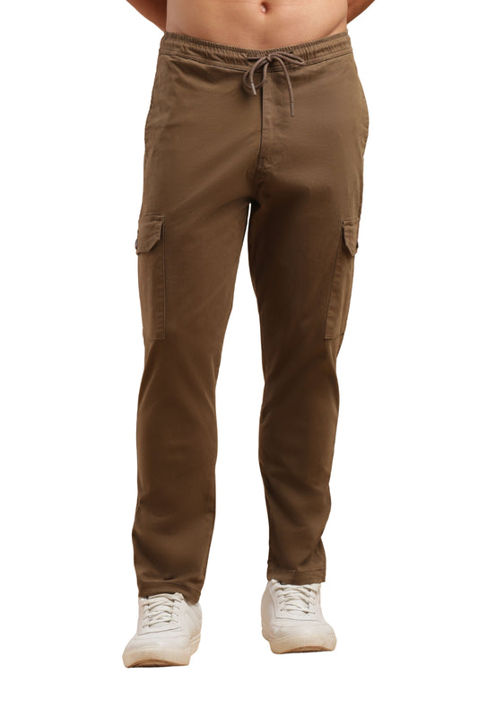 Coffee Cotton Straight Fit Cargo