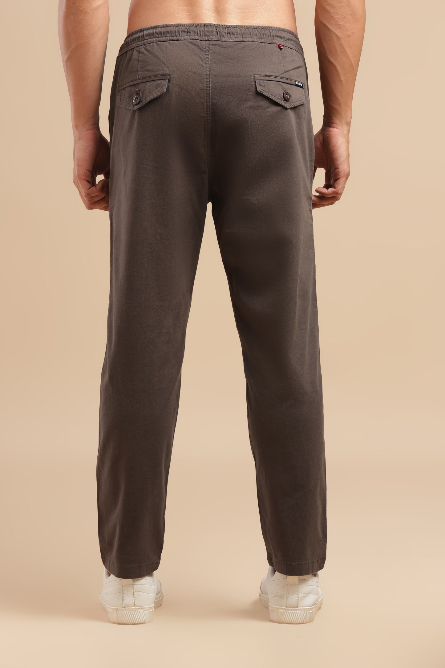 Dark Grey Cotton Straight Fit Utility Cargo
