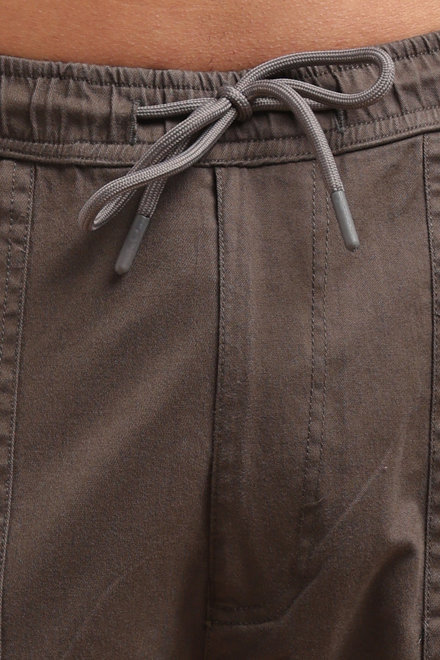 Dark Grey Cotton Straight Fit Utility Cargo