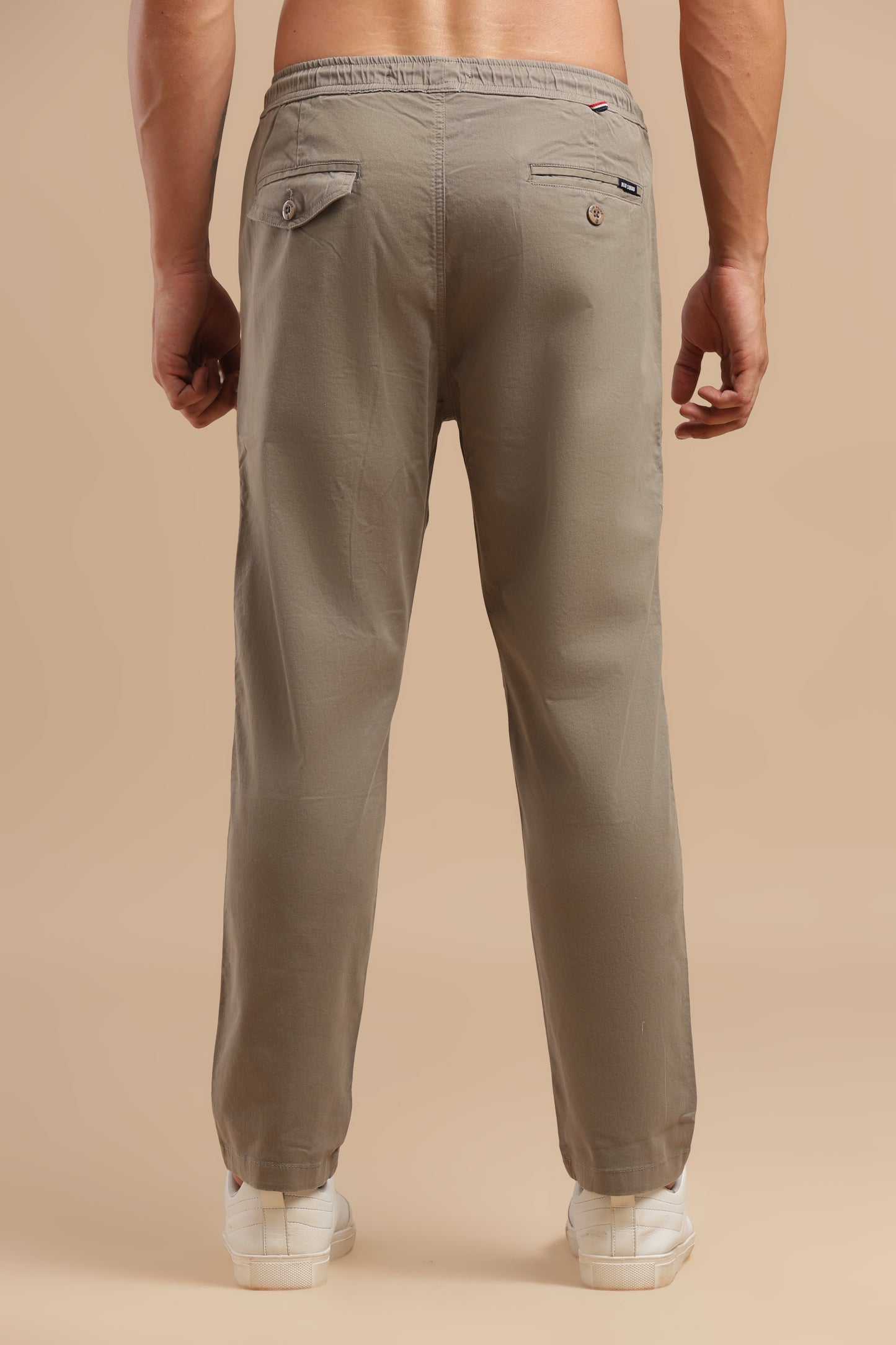 Grey Cotton Straight Fit Utility Cargo