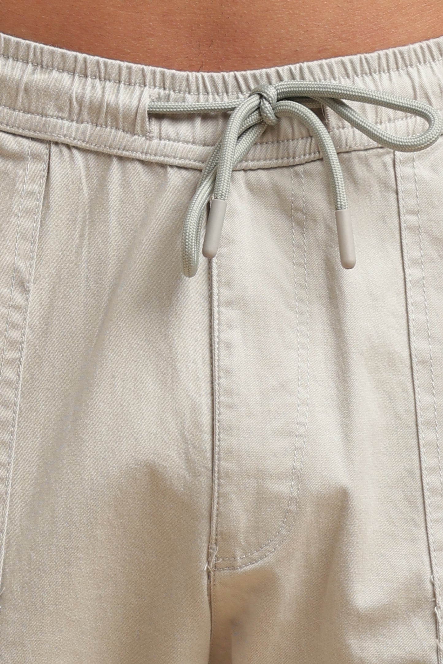 Silver Cotton Straight Fit Utility Cargo