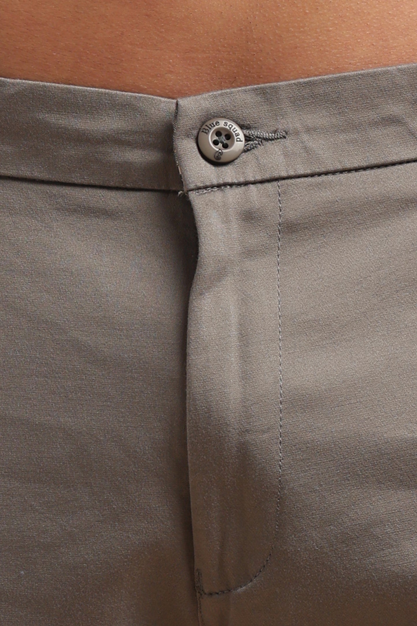 Dark Grey Cotton Straight Fit Chinos