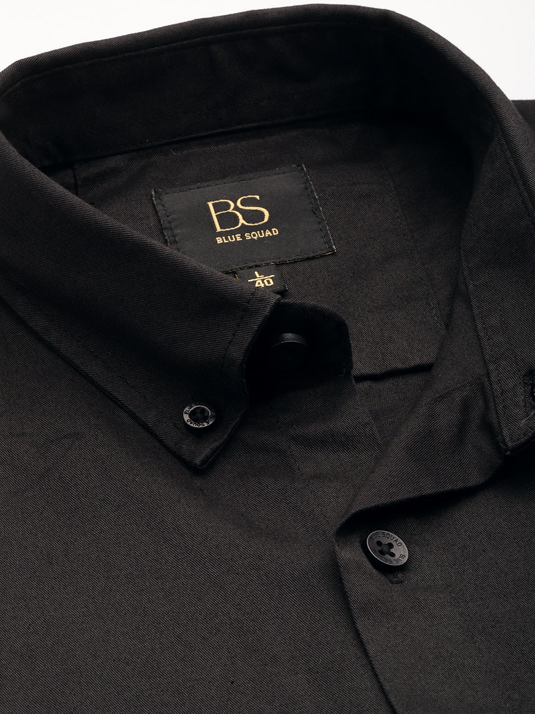 Black Full Sleeve Pure Cotton Shirt