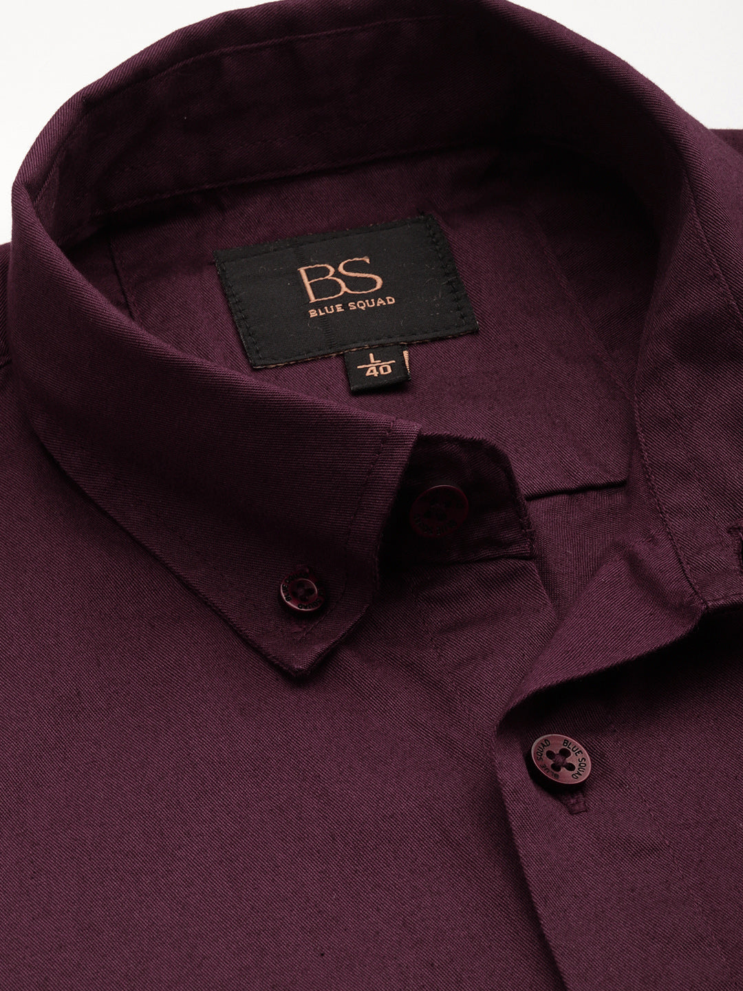 Burgundy Full Sleeve Pure Cotton Shirt
