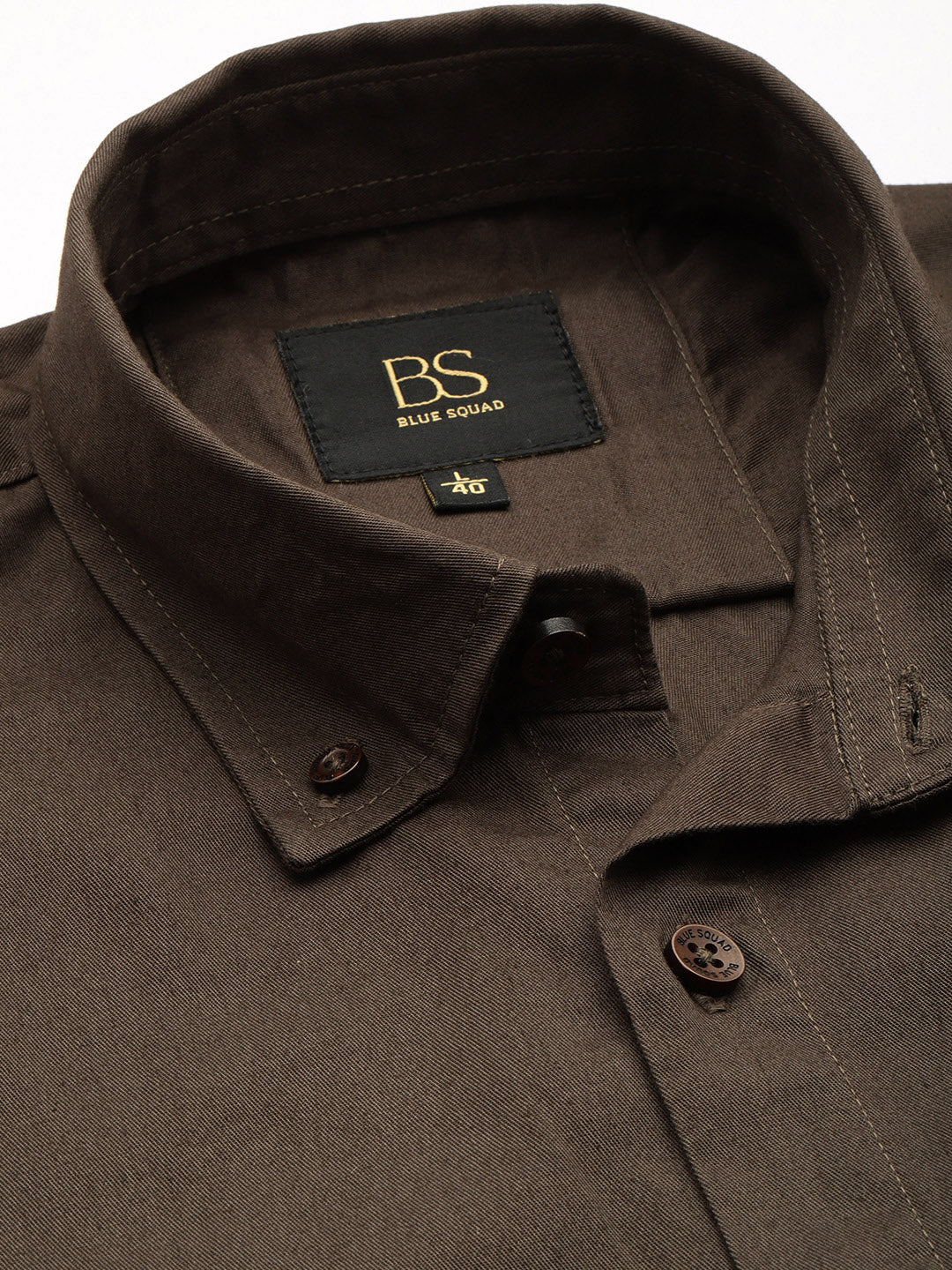 Coffee Full Sleeve Pure Cotton Shirt