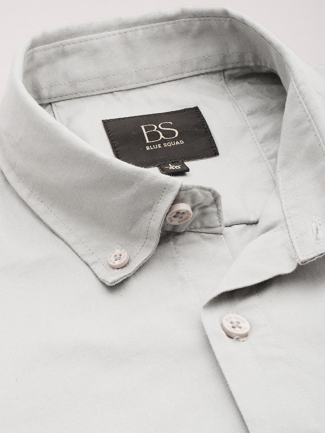 Light Grey Full Sleeve Pure Cotton Shirt