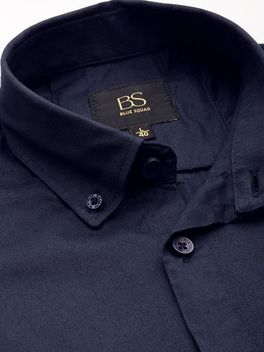 Navy Full Sleeve Pure Cotton Shirt