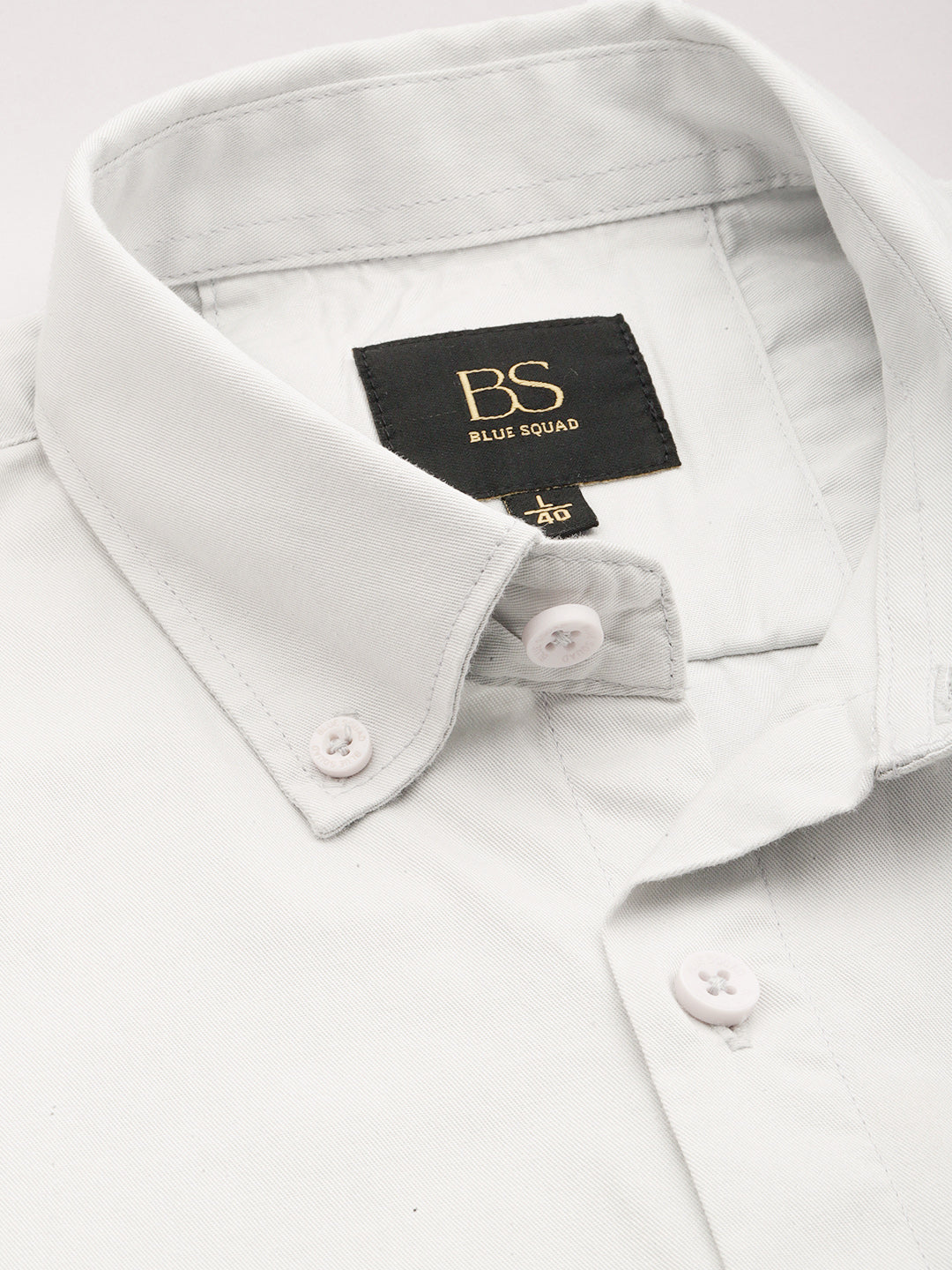 Silver Full Sleeve Pure Cotton Shirt