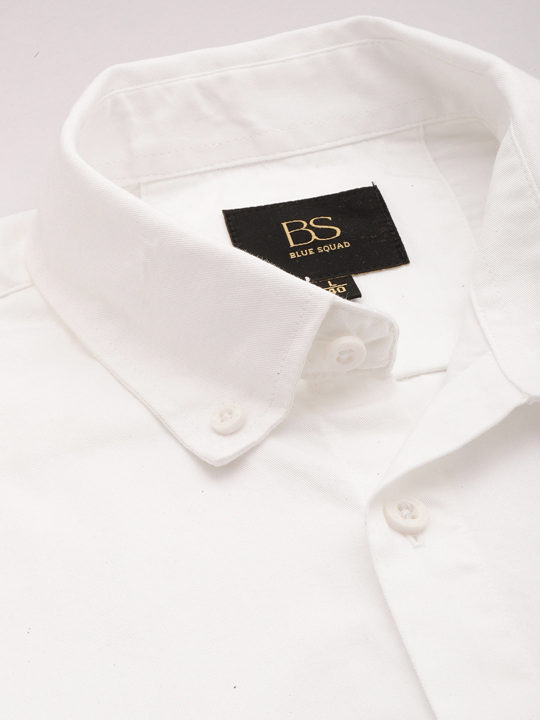 White Full Sleeve Pure Cotton Shirt